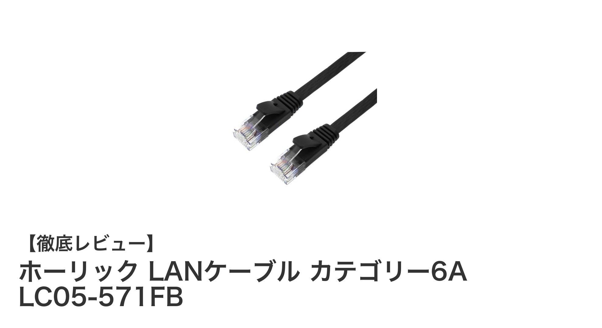 高速10Gbpsを実現!ホーリックのカテゴリー6A対応フラットLANケーブルLC05-571FBレビュー