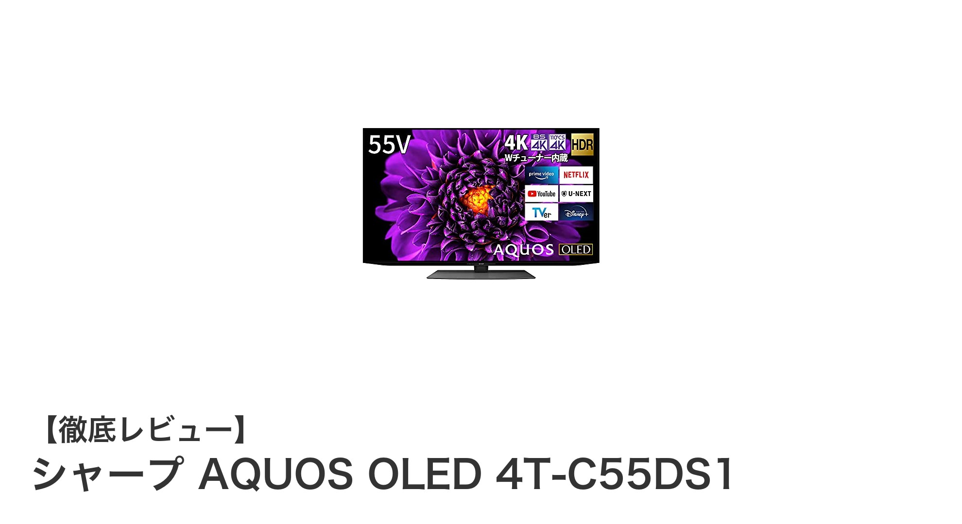 シャープ AQUOS OLED 4T-C55DS1：55インチ有機EL4Kテレビの新定番