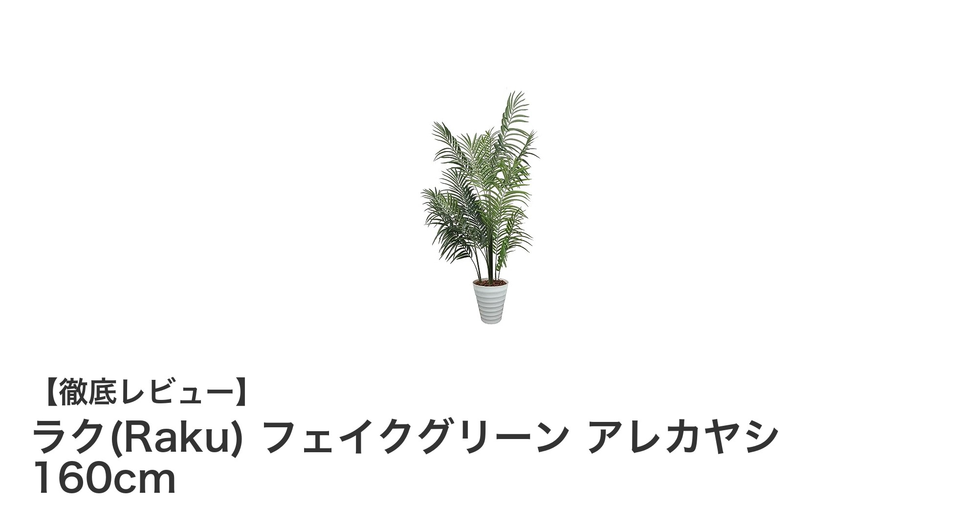 お手入れ簡単で美しい！ラク(Raku) フェイクグリーン アレカヤシ 160cmの魅力とは？