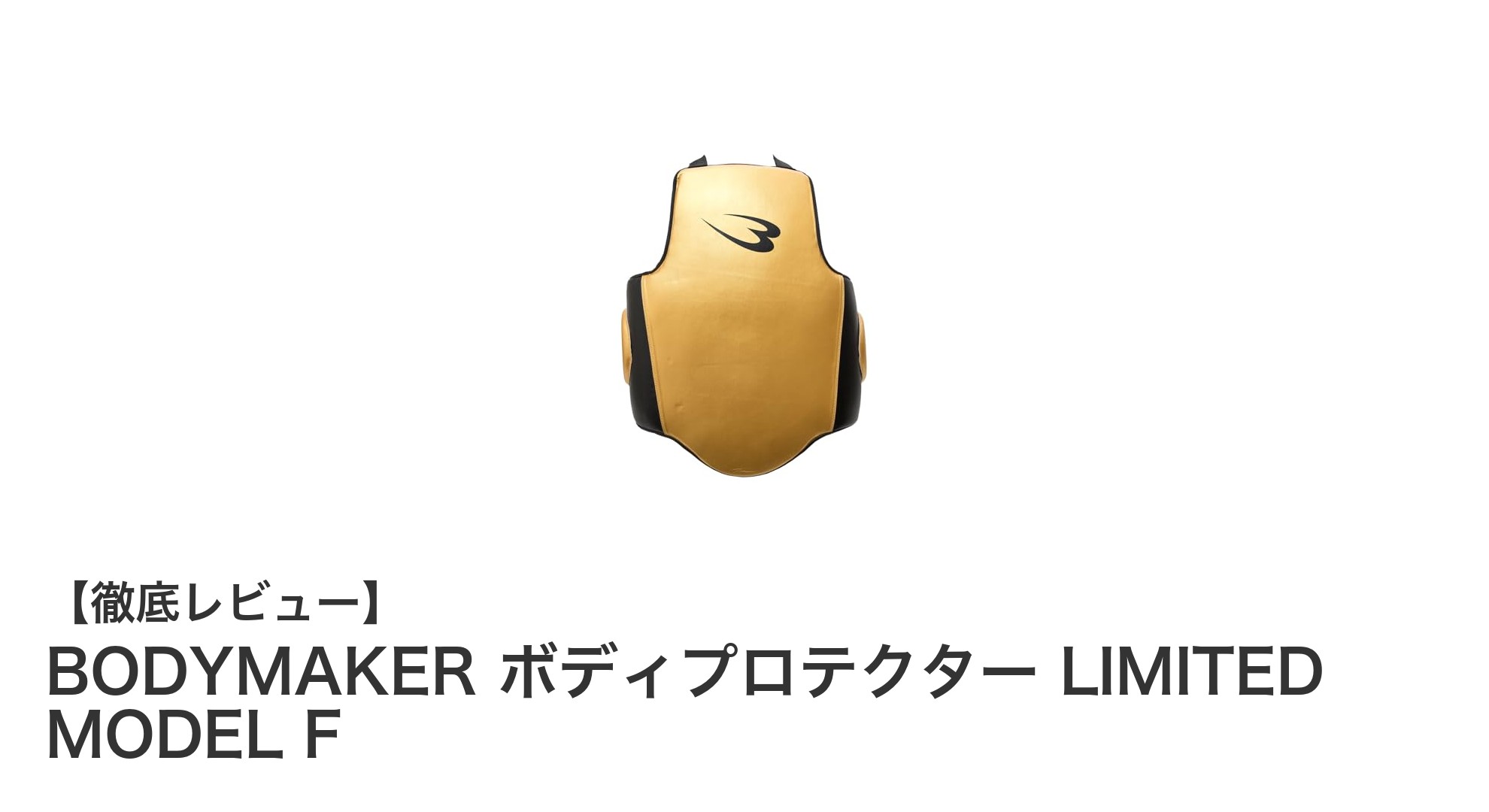 BODYMAKER ボディプロテクター LIMITED MODEL Fでトレーニング効率アップ！限定ブラック×ゴールドの魅力とは？