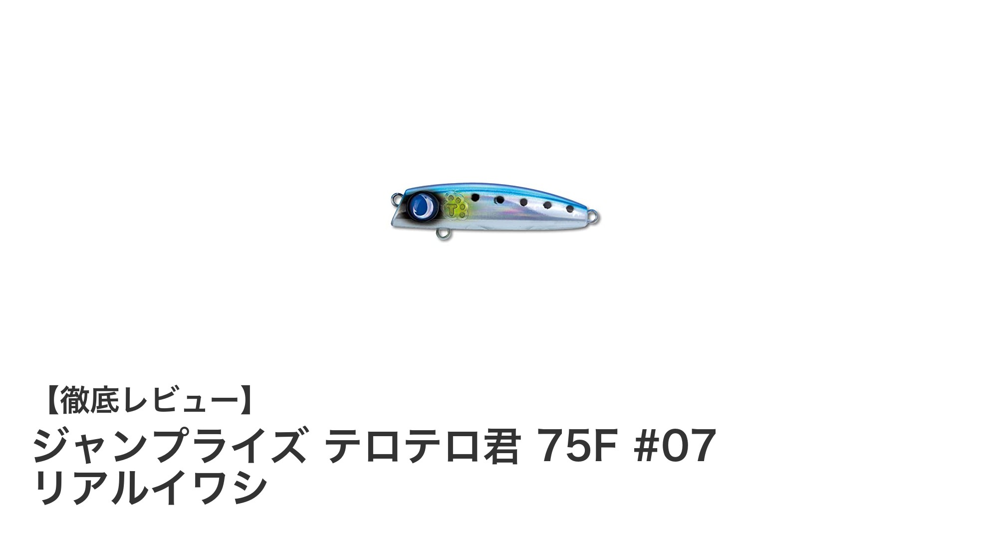 ジャンプライズ テロテロ君 75F #07 リアルイワシで狙う!多彩な魚種に効くフローティングルアー