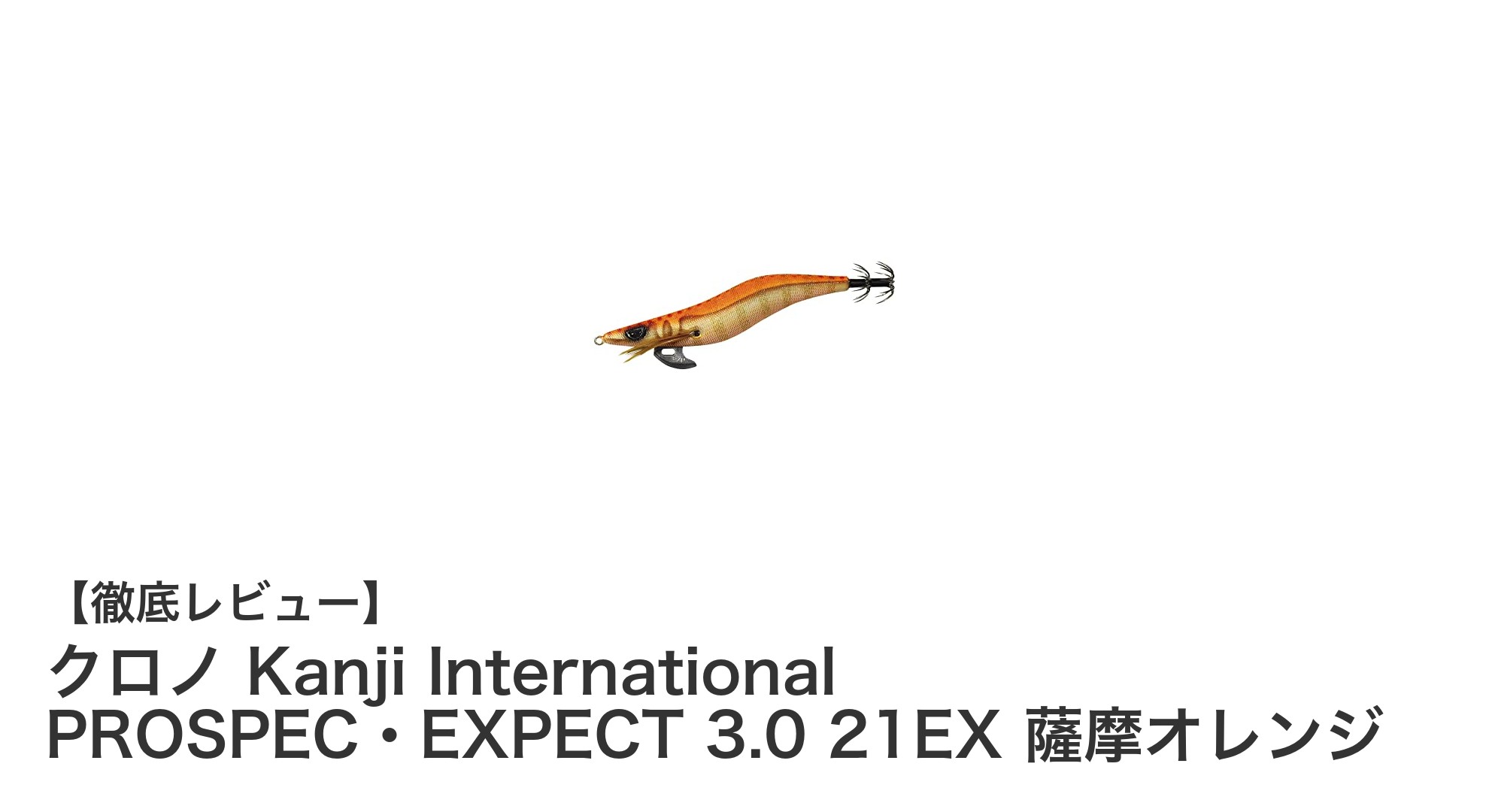 クロノ Kanji International PROSPEC・EXPECT 3.0 21EX 薩摩オレンジで極めるスローフォールの新境地