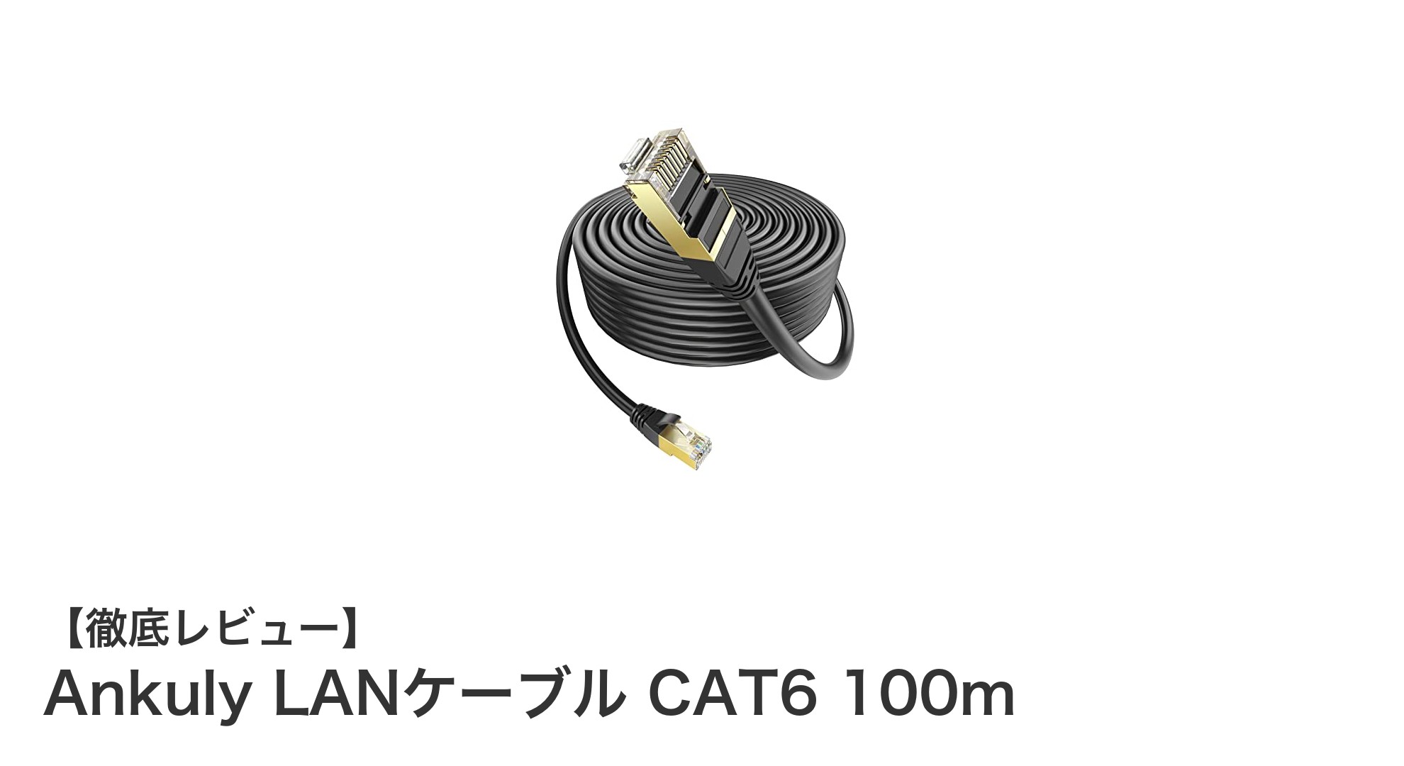 Ankuly LANケーブル CAT6 100mで高速・安定通信を実現!屋外設置も安心の防水仕様