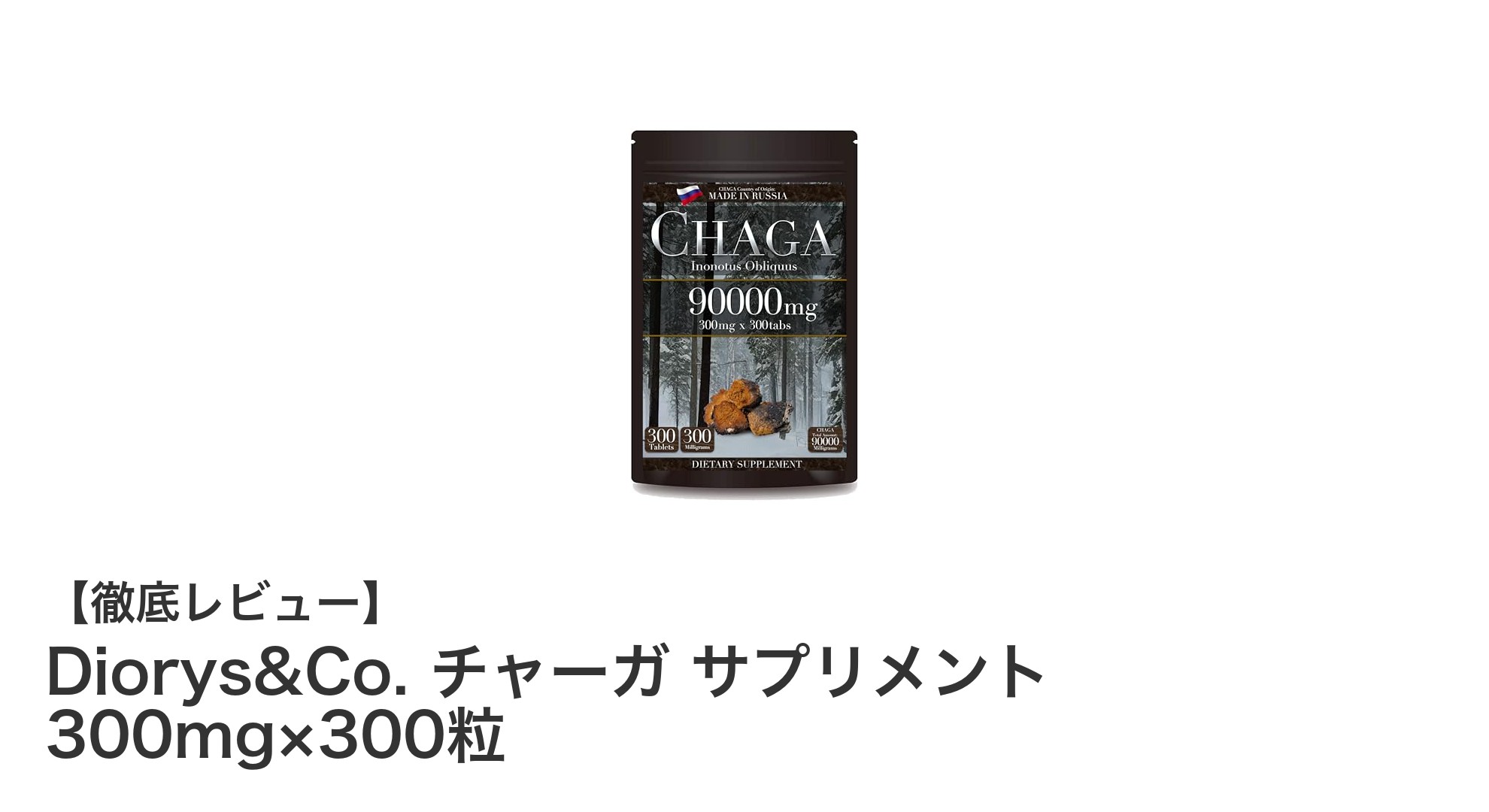 高品質ロシア産チャーガで健康サポート！Diorys&Co.の300mg×300粒サプリメント徹底解説