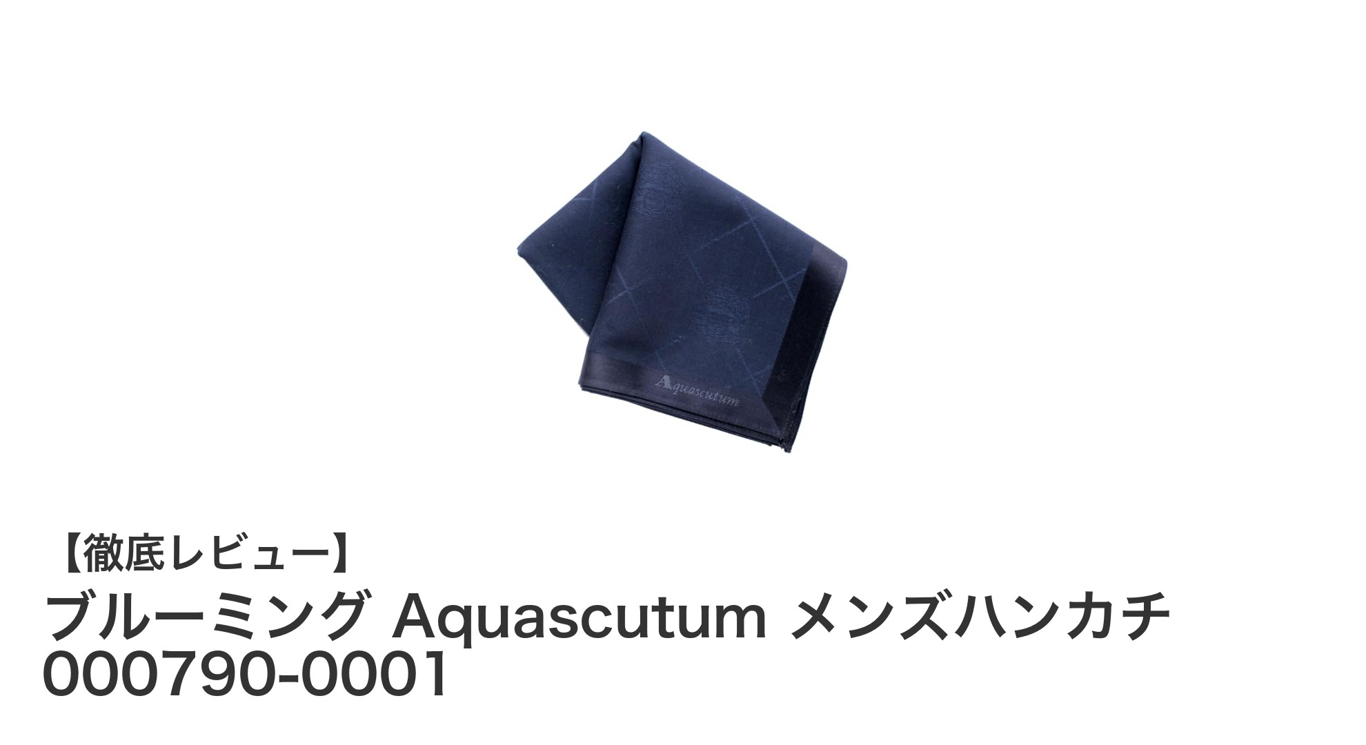上質なネイビーハンカチで差をつける！Aquascutum メンズハンカチ 000790-0001の魅力