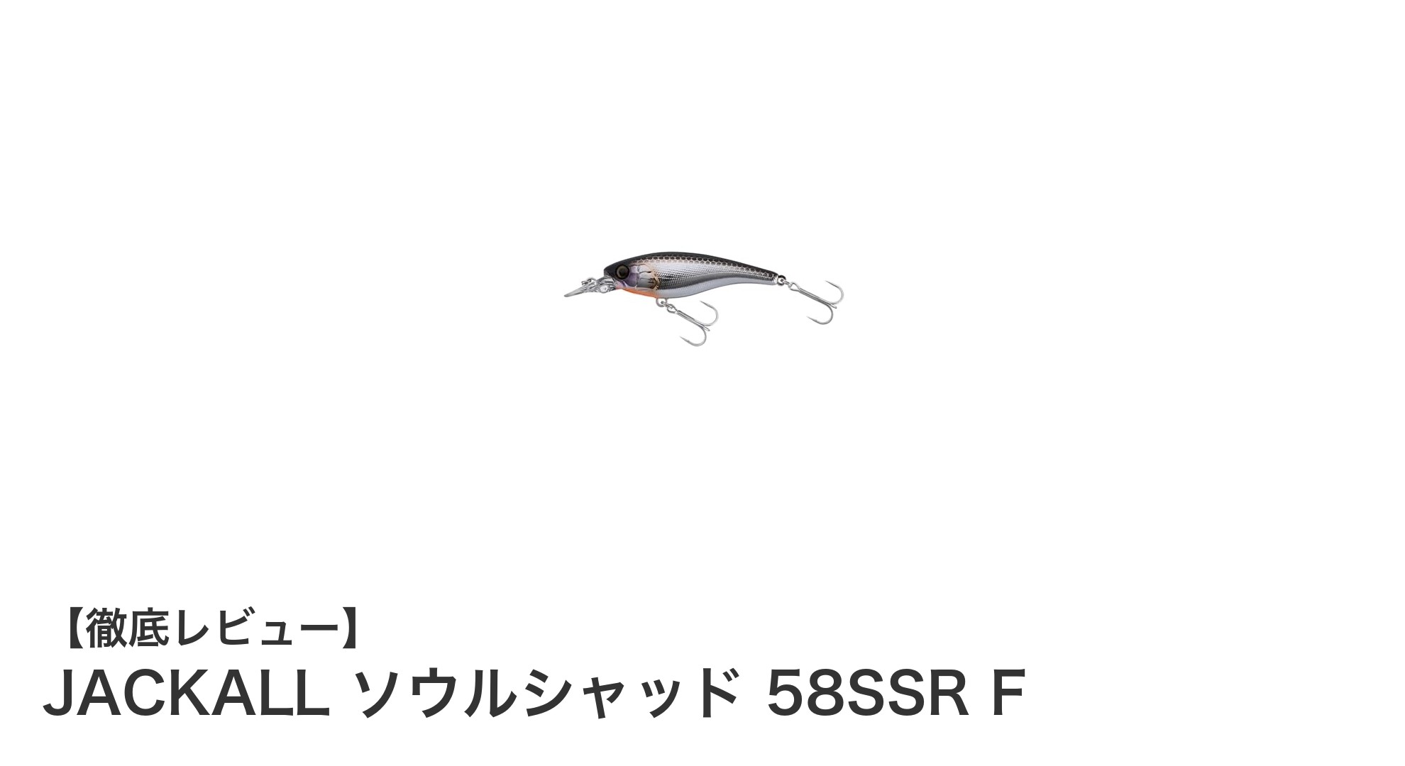 JACKALL ソウルシャッド58SSR Fで浅場攻略!スーパーシャロー対応の最強フローティングシャッドルアー