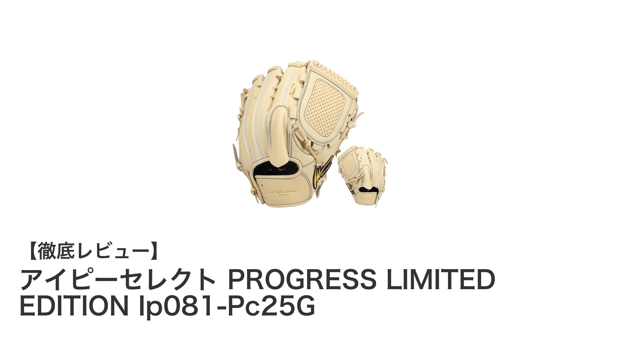 高校野球対応！アイピーセレクトの限定硬式投手用グラブ「PROGRESS LIMITED EDITION Ip081-Pc25G」