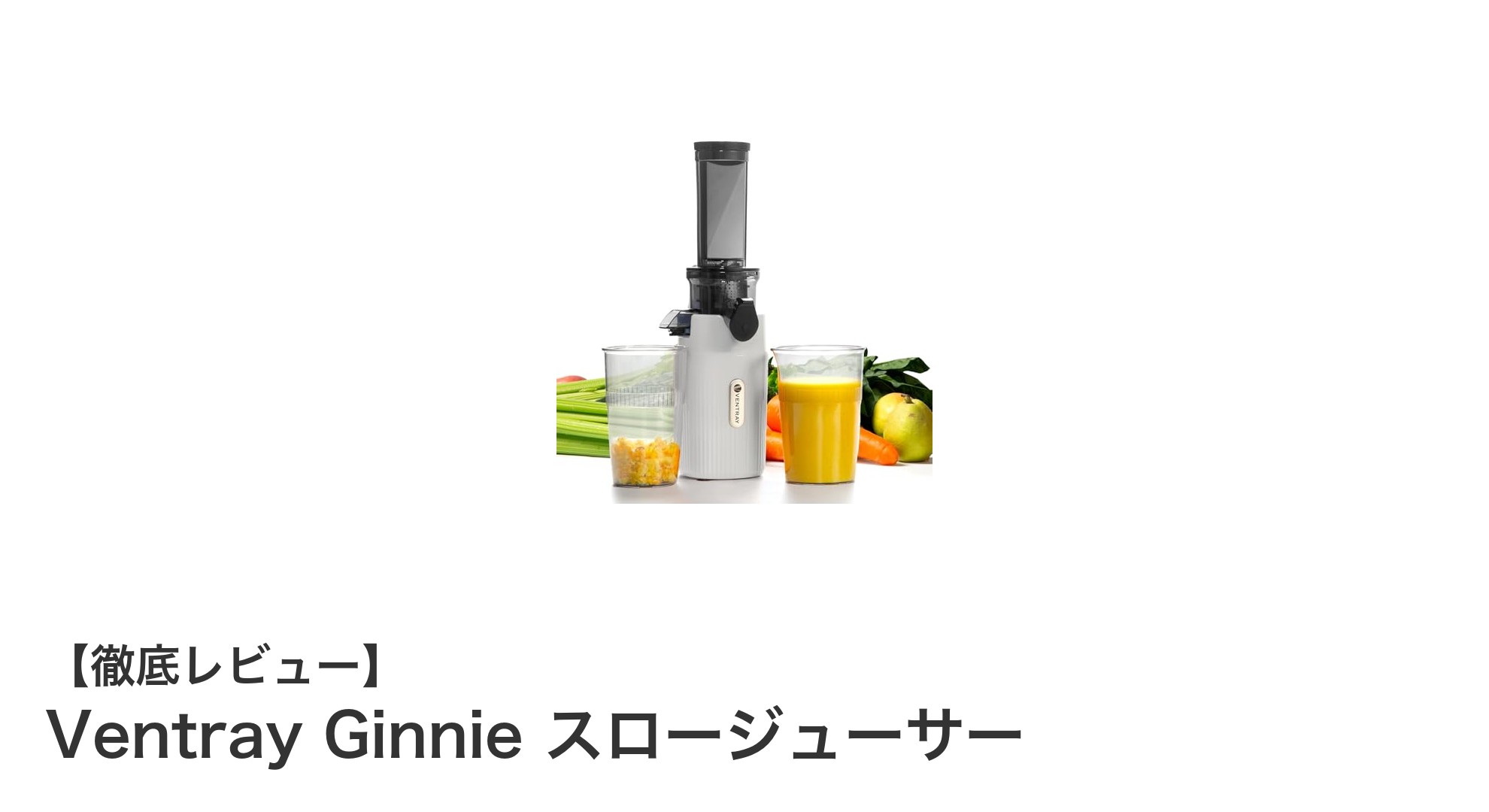 Ventray Ginnieスロージューサーで毎日の健康を手軽に!静音&高効率の最新コールドプレス技術