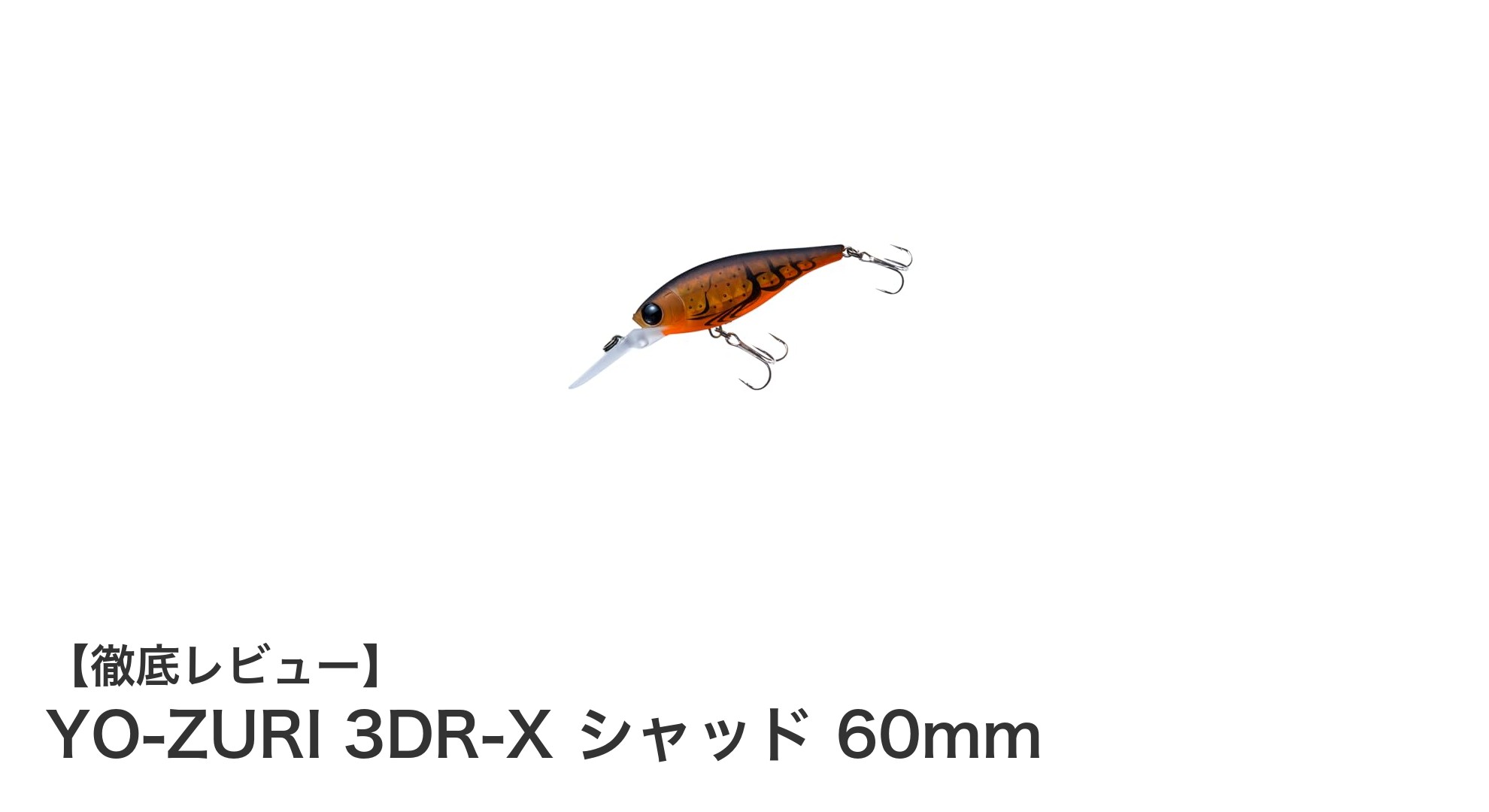 YO-ZURI 3DR-X シャッド 60mm:リアルな甲殻類を再現する究極のサスペンドミノー