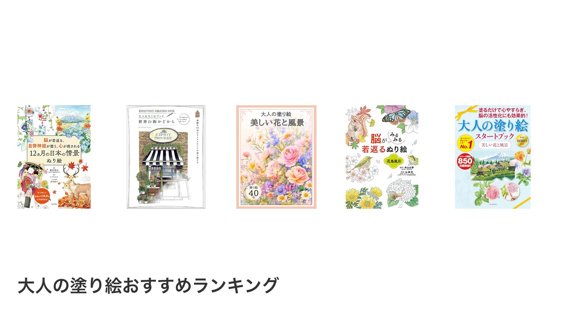 大人の塗り絵のおすすめランキング
