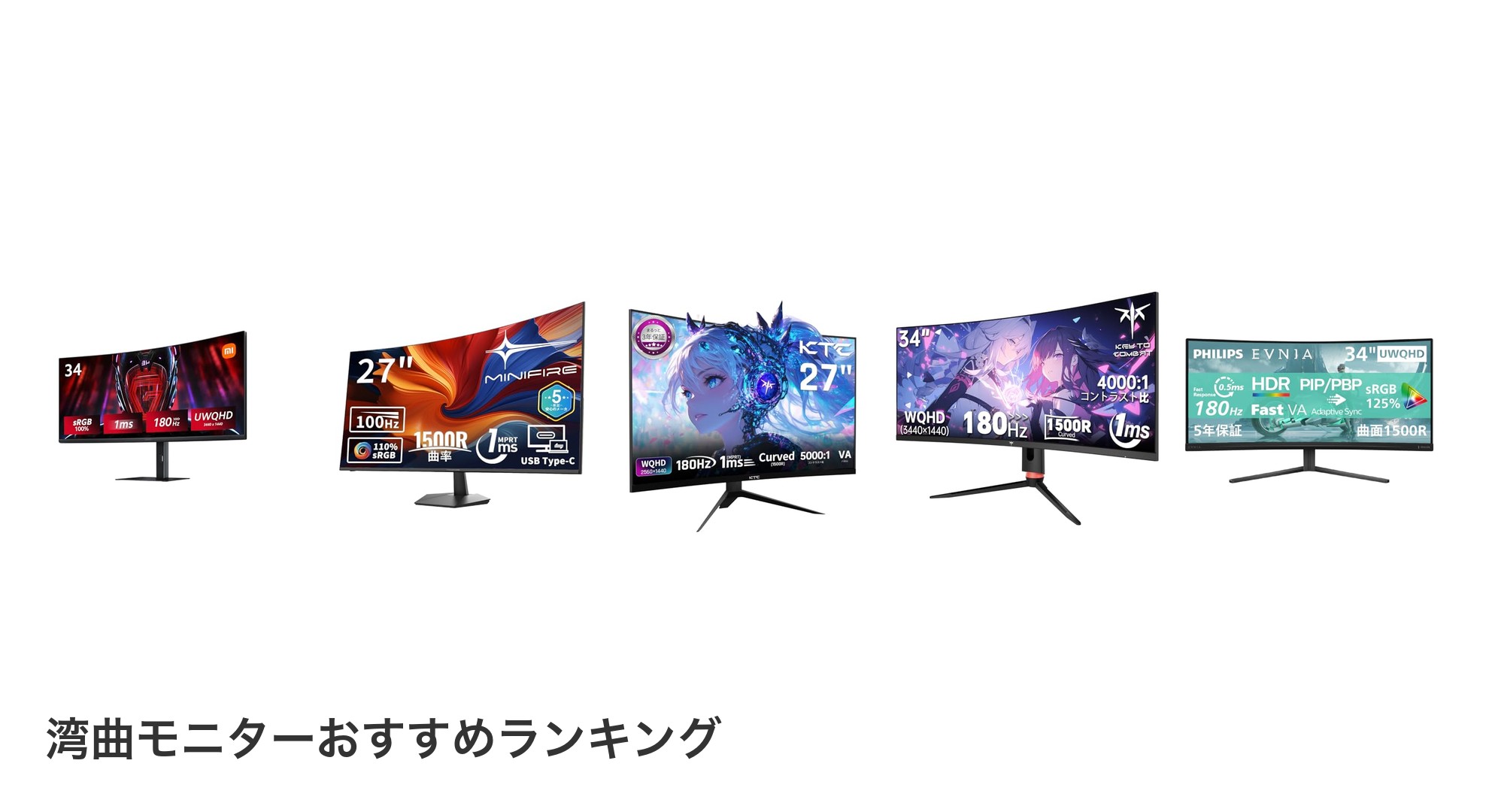湾曲モニターのおすすめランキング