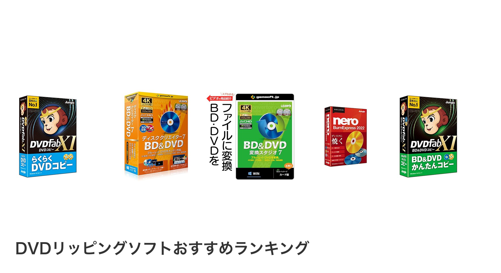 DVDリッピングソフトのおすすめランキング