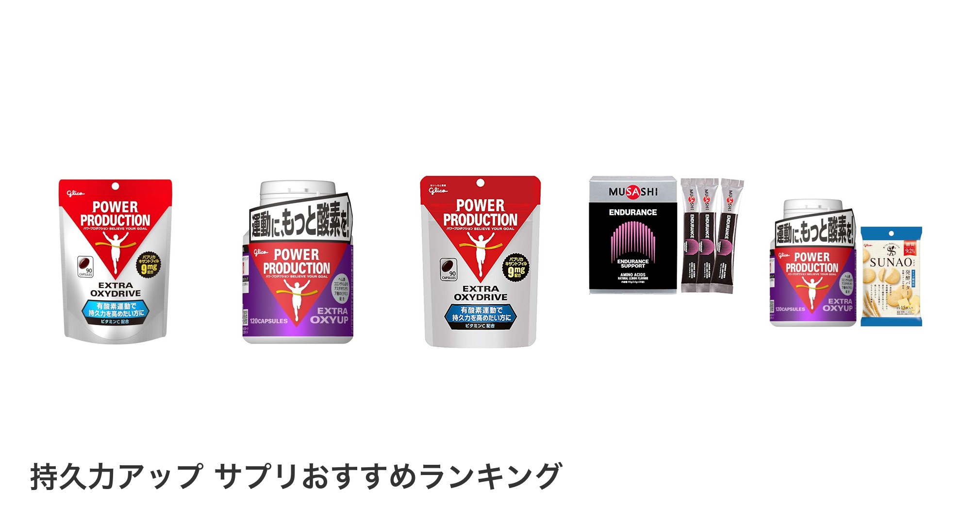 持久力アップ サプリのおすすめランキング