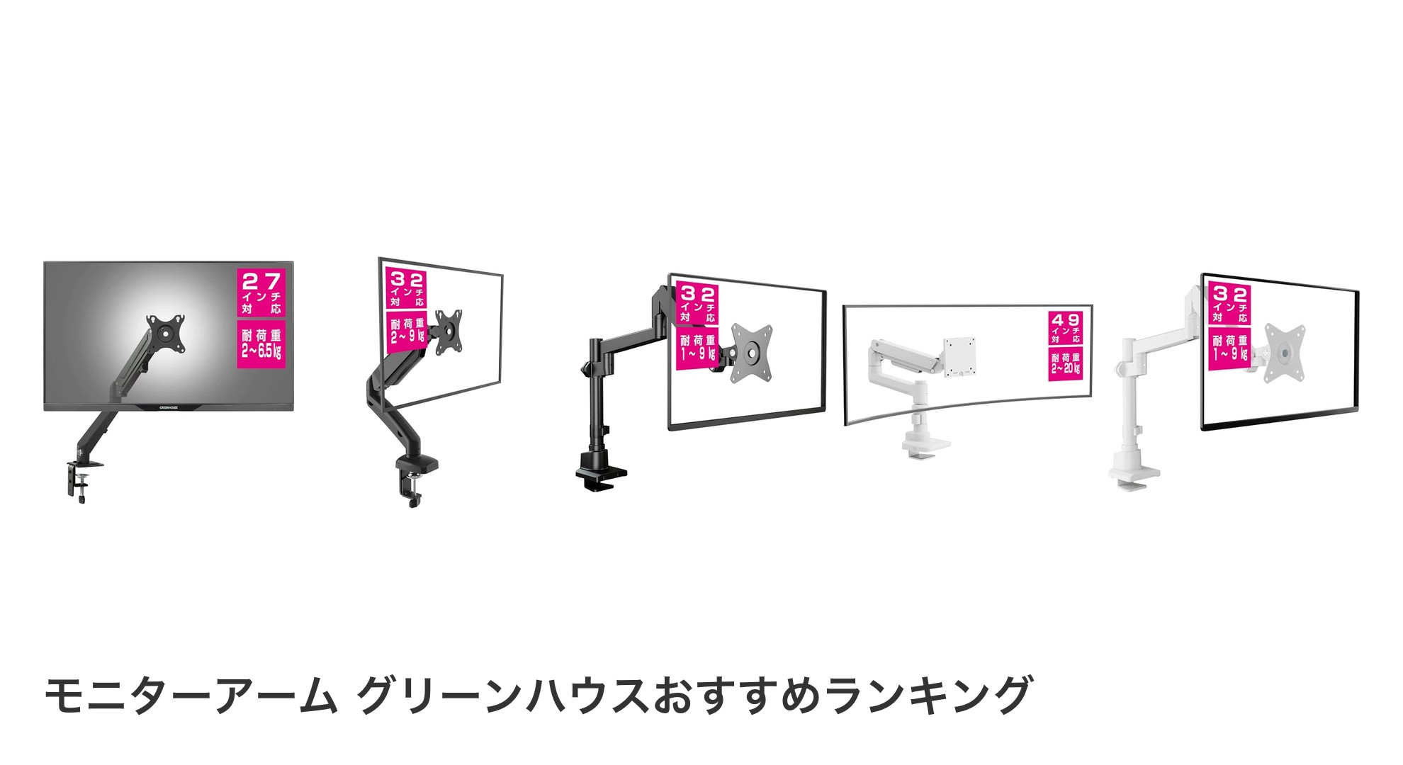 モニターアーム グリーンハウスのおすすめランキング