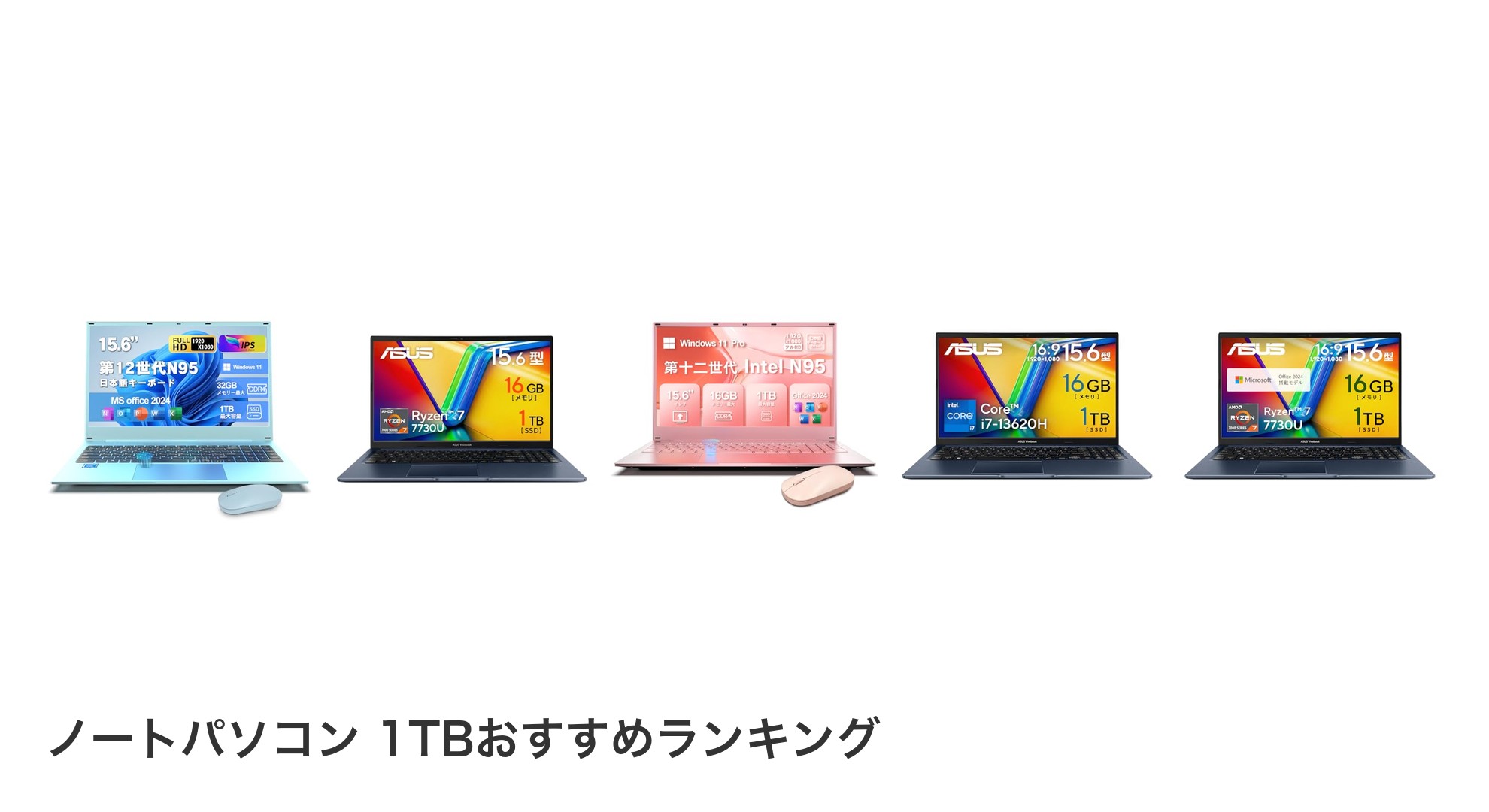 ノートパソコン 1TBのおすすめランキング