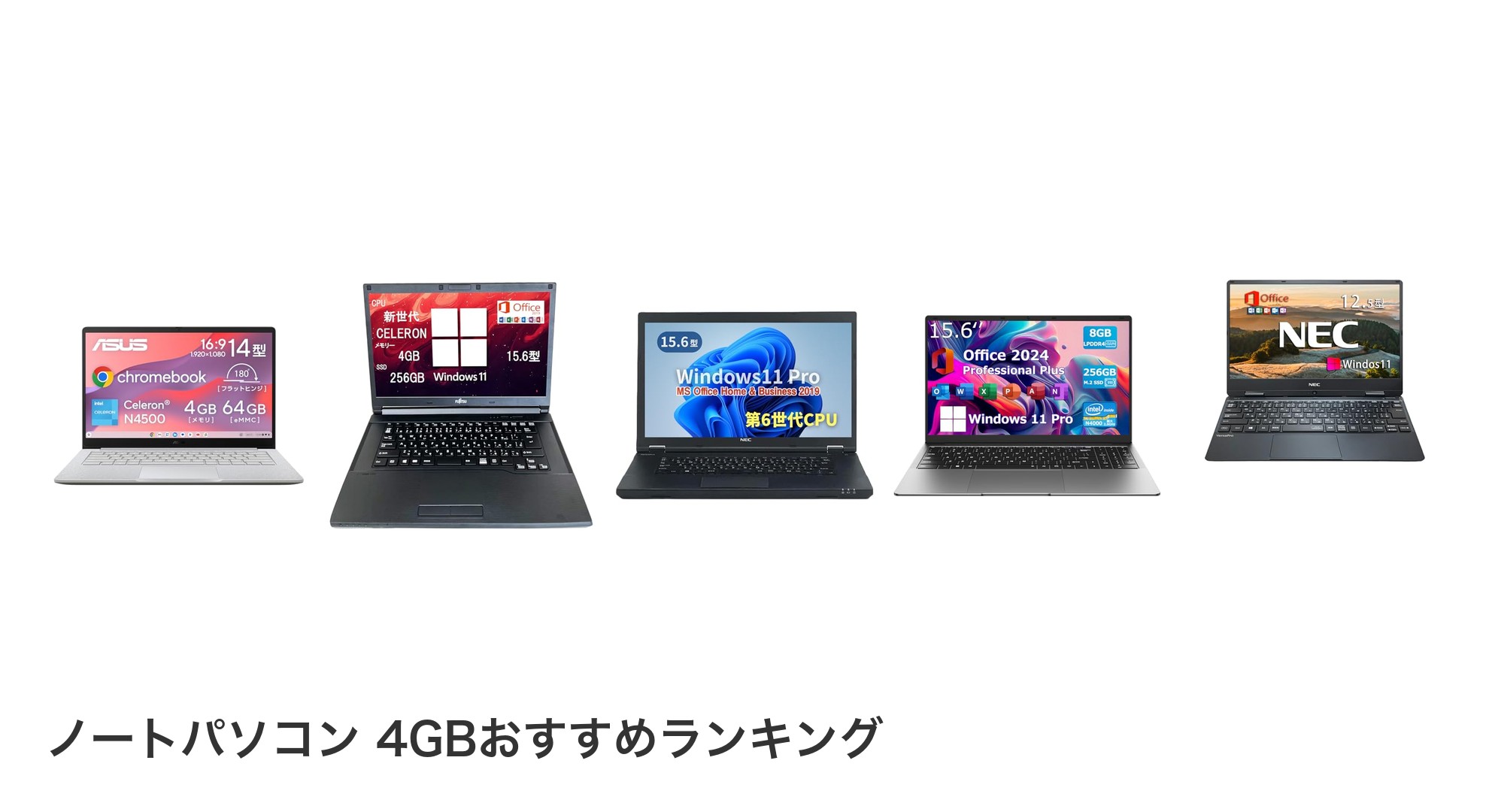 ノートパソコン 4GBのおすすめランキング