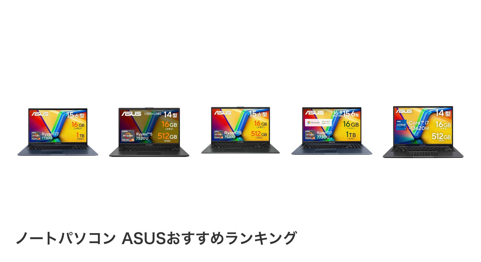 ノートパソコン ASUSのおすすめランキング