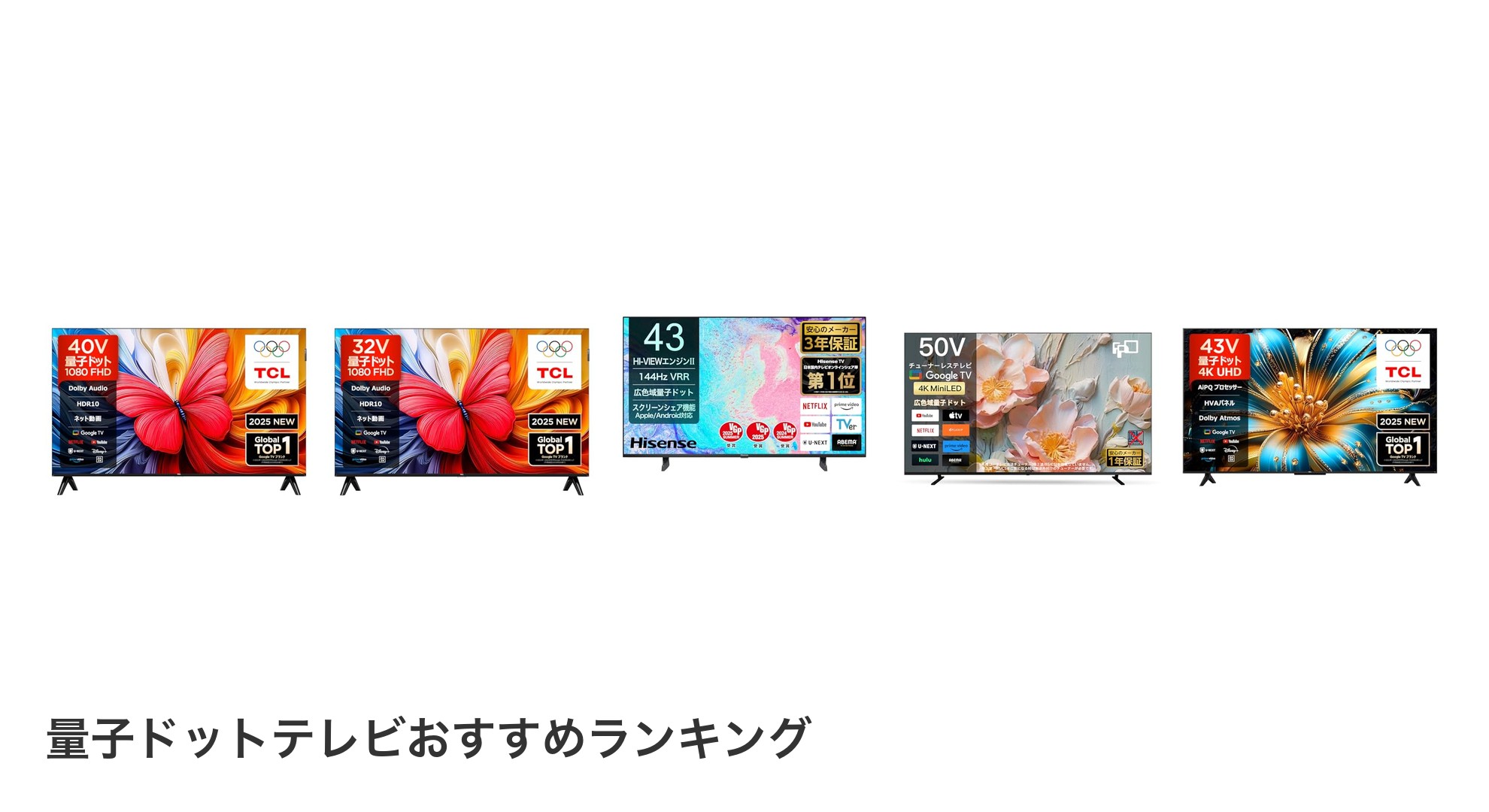 量子ドットテレビのおすすめランキング