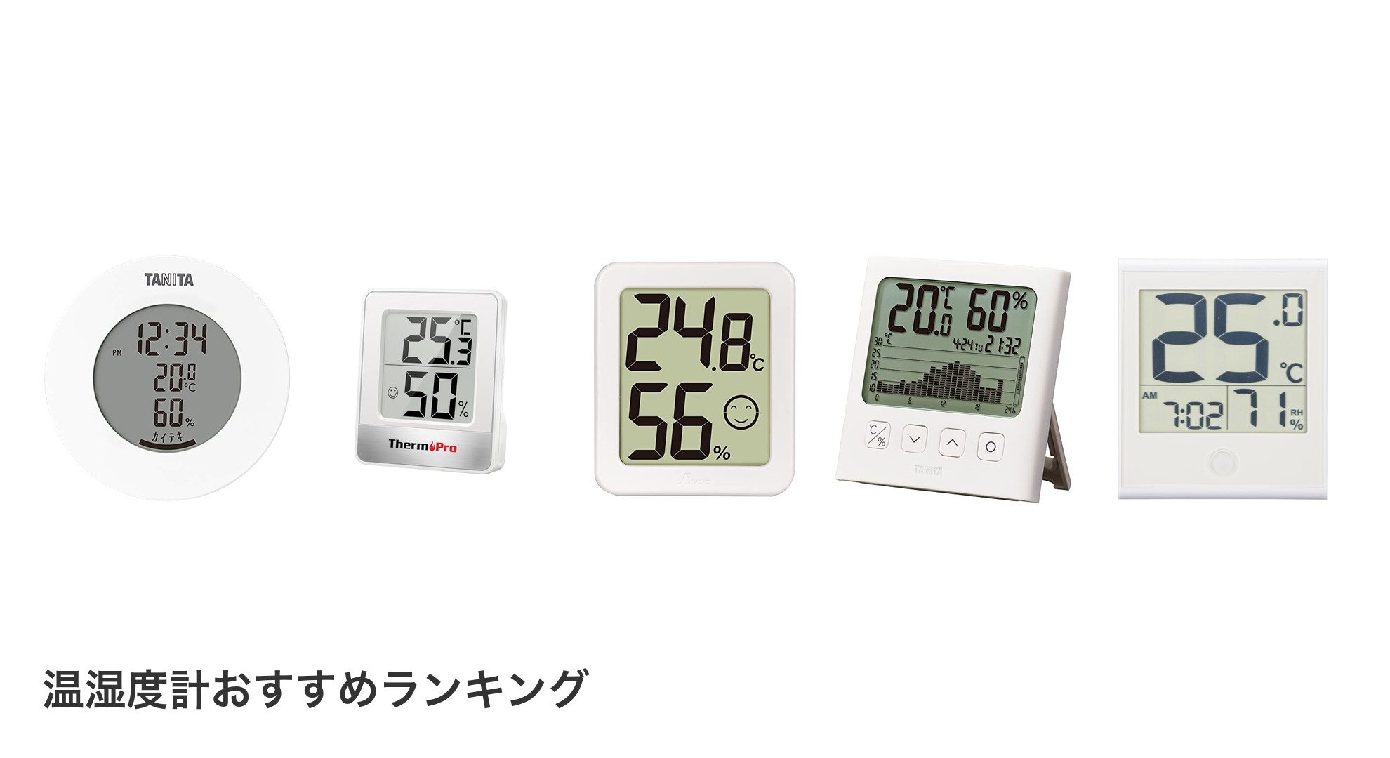 温湿度計のおすすめランキング
