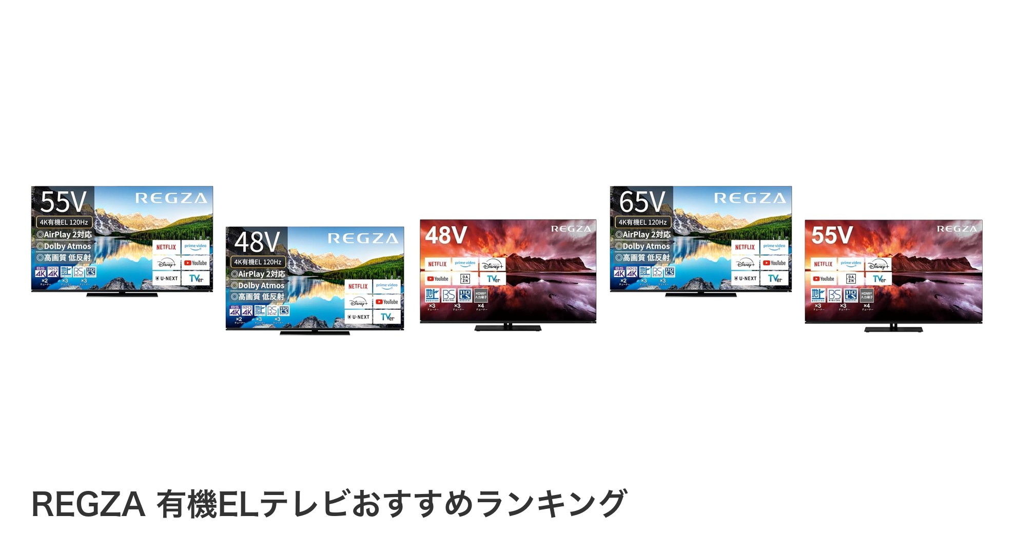 REGZA 有機ELテレビのおすすめランキング