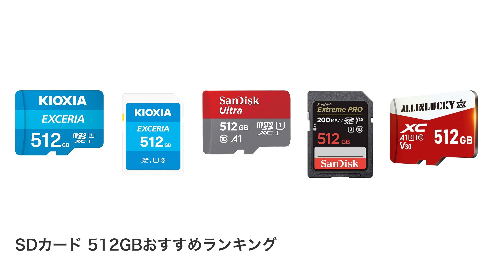 SDカード 512GBのおすすめランキング