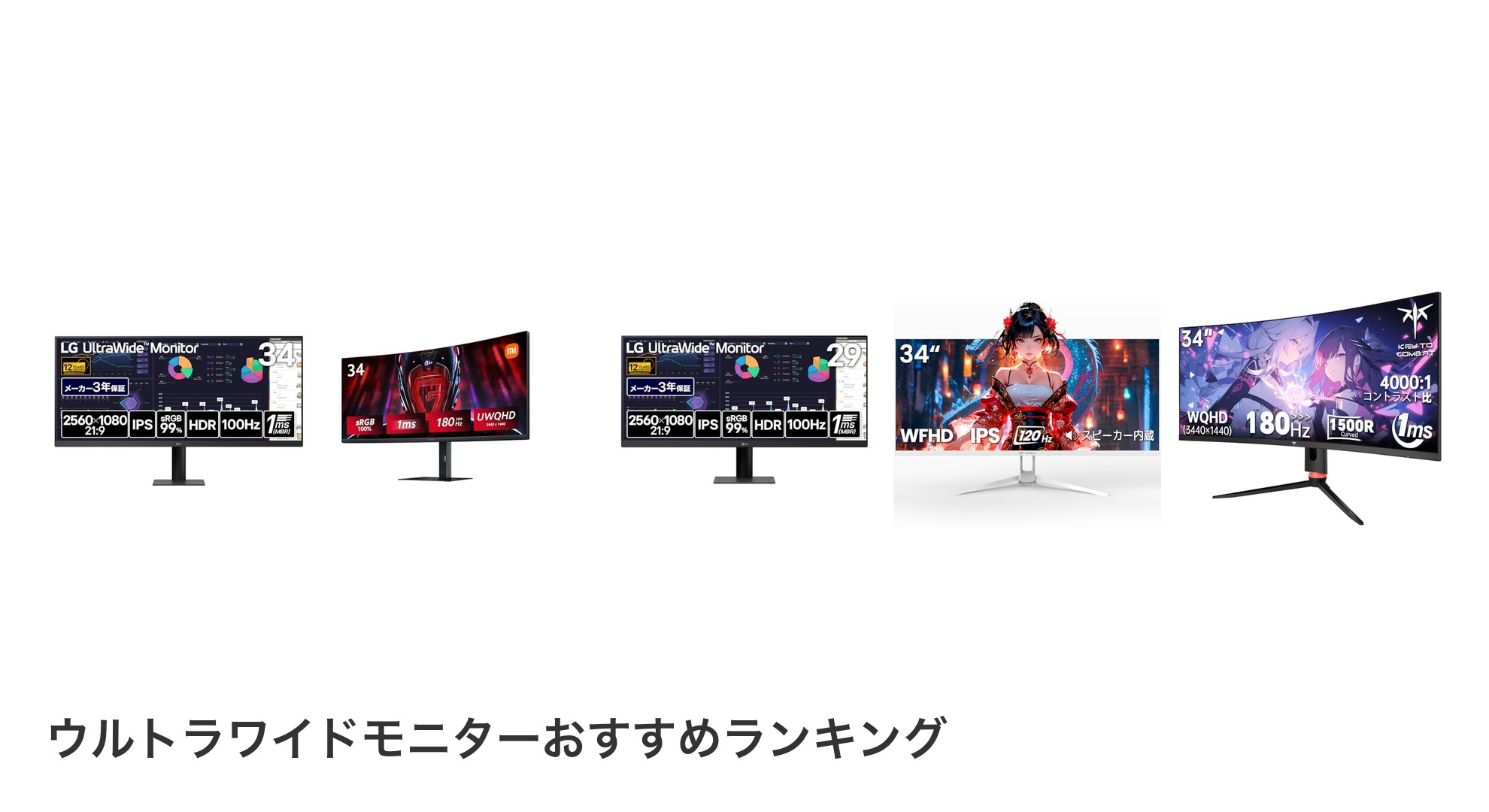 ウルトラワイドモニターのおすすめランキング
