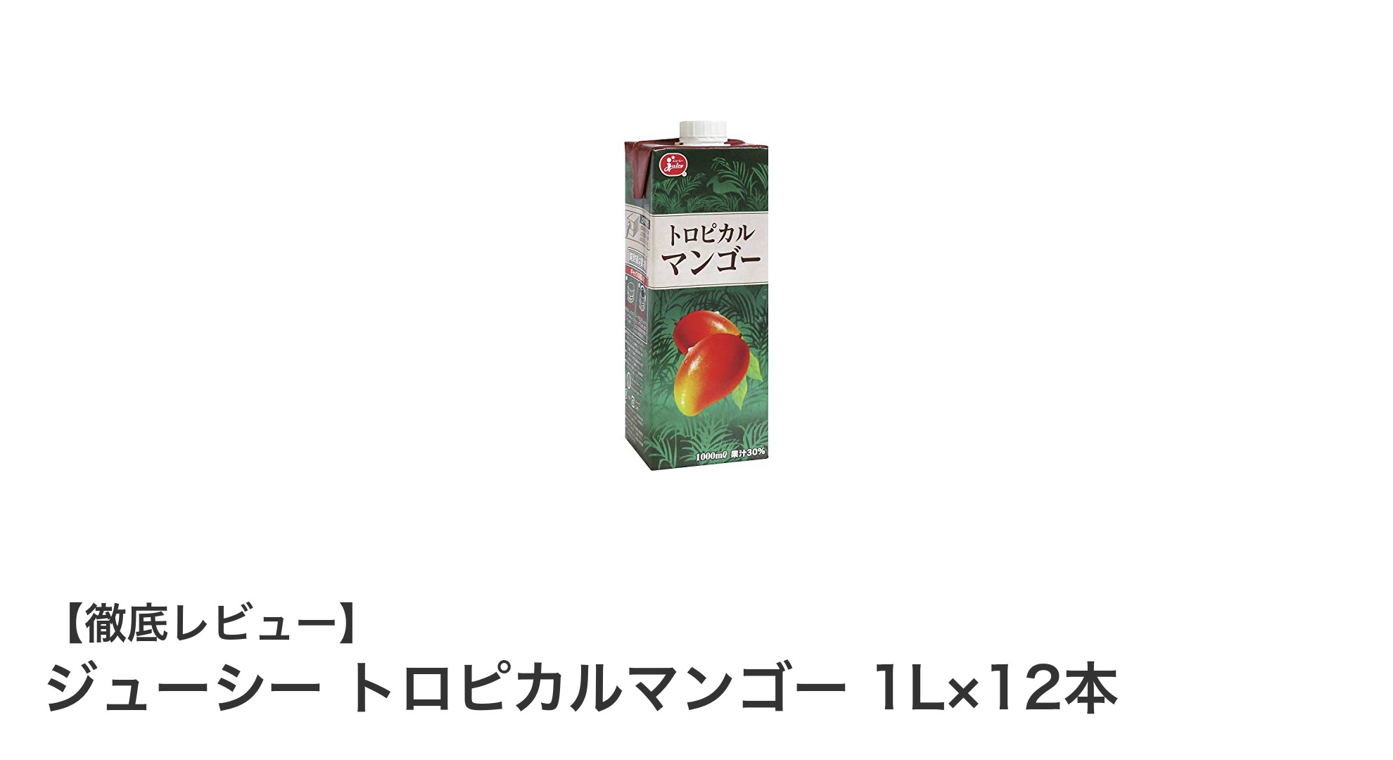 自然の甘みをそのまま味わう！ジューシー トロピカルマンゴー 1L×12本セットの魅力