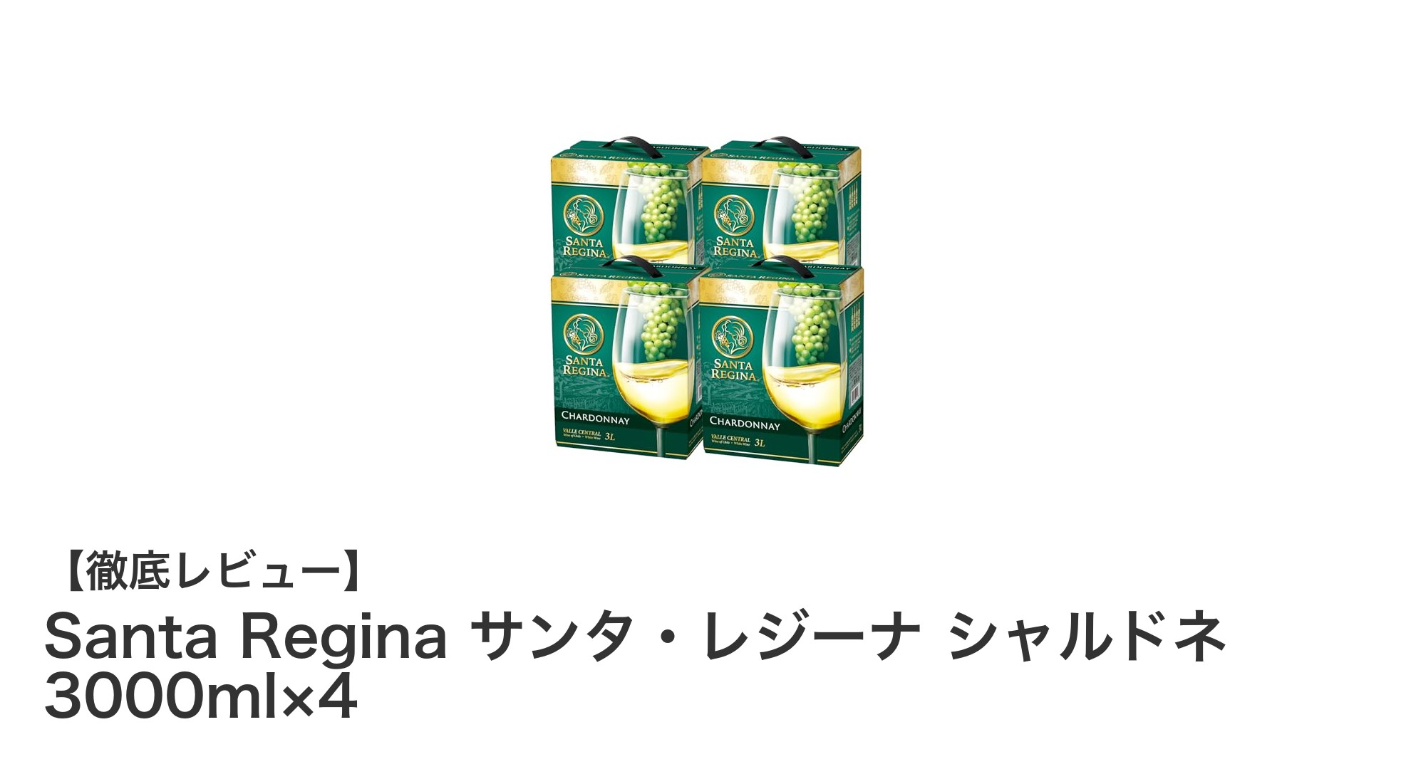 大容量で鮮度抜群！Santa Regina サンタ・レジーナ シャルドネ 3000ml×4セットの魅力