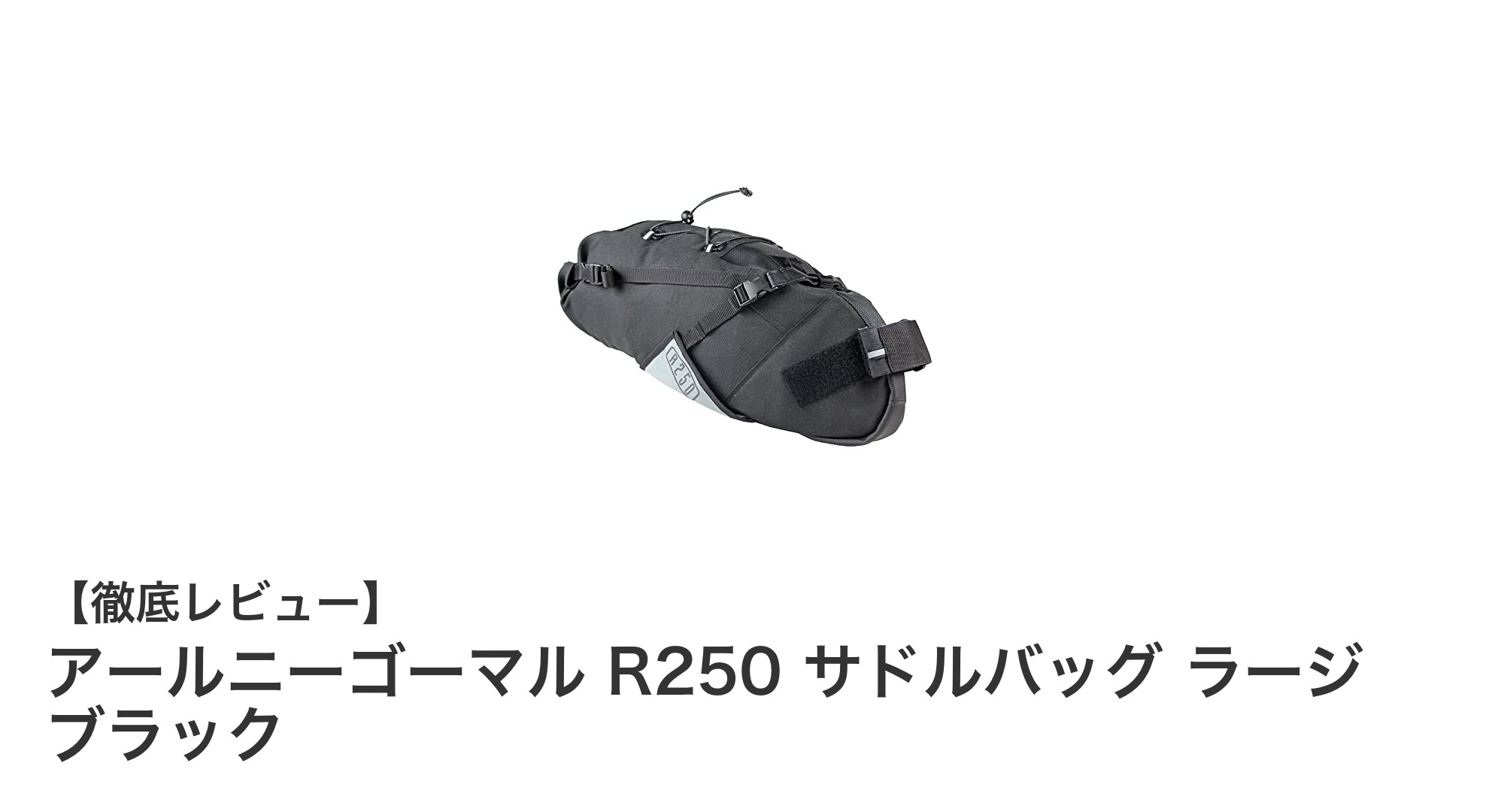 防水性と機能性を両立!アールニーゴーマル R250 サドルバッグ ラージ ブラックの魅力とは?