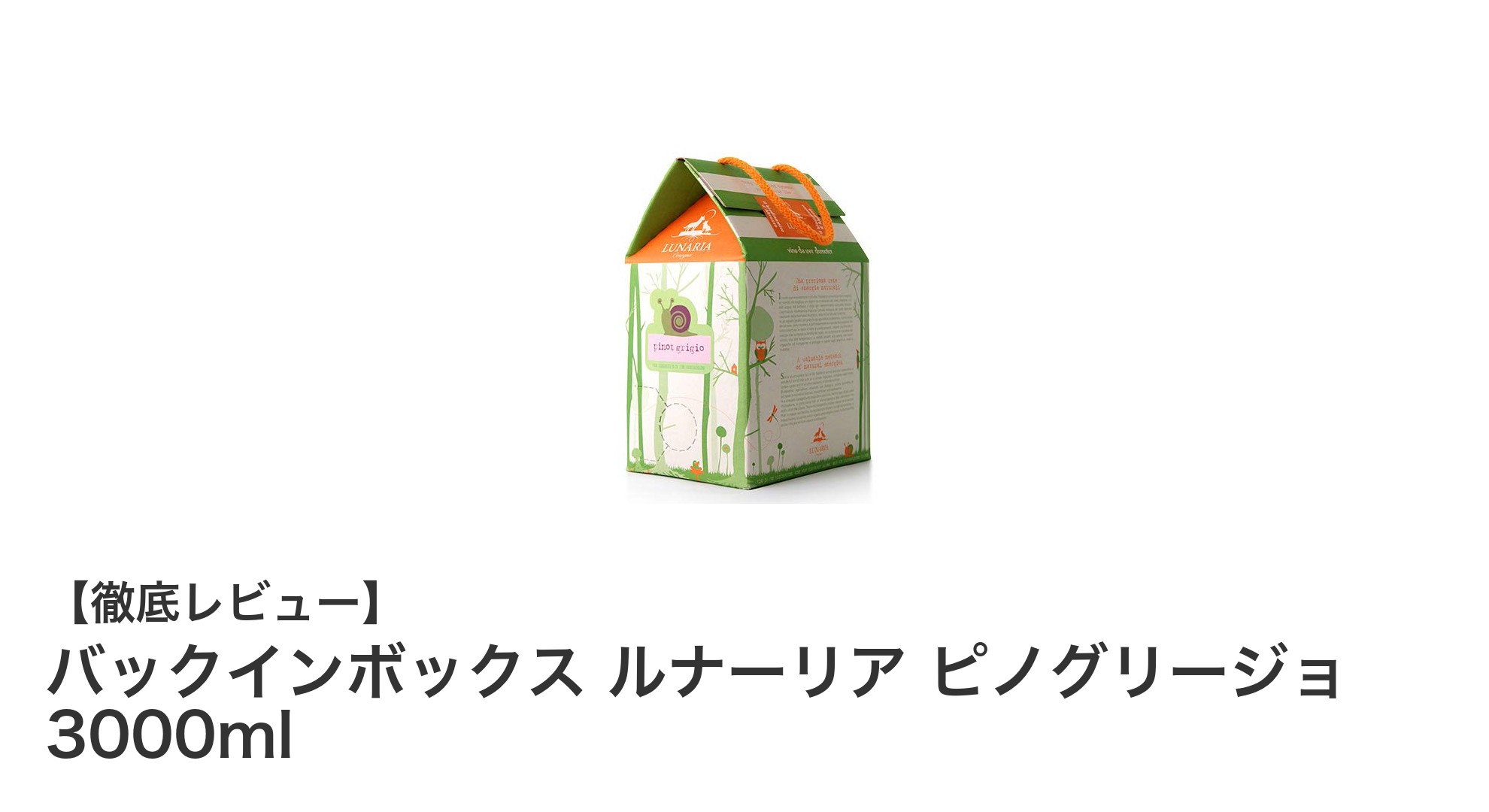 大容量3L!ビオディナミ農法のピノグリージョ『バックインボックス ルナーリア』で楽しむイタリア産ワイン