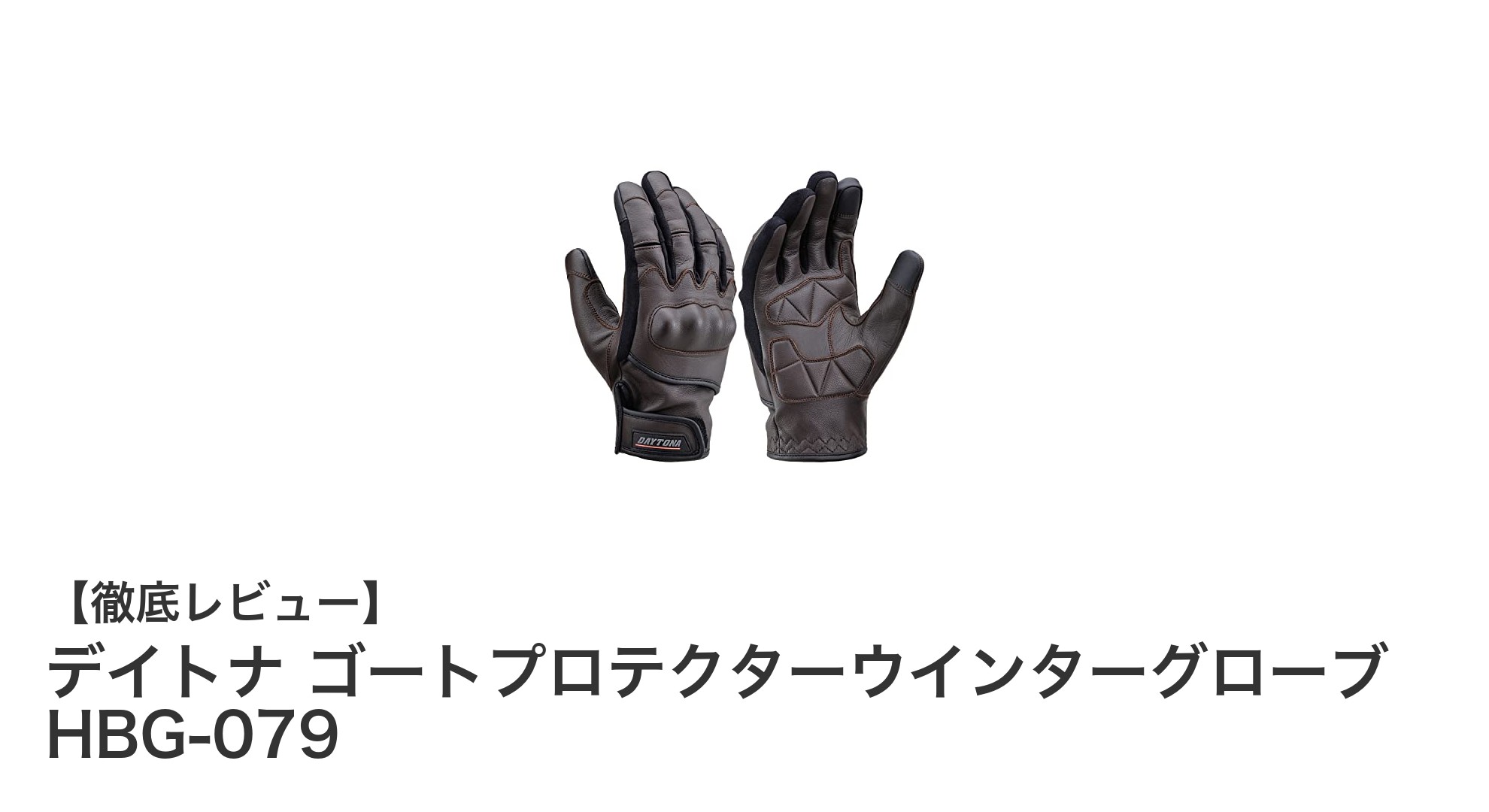 冬のライディングを極める!デイトナ ゴートプロテクターウインターグローブ HBG-079の魅力とは?