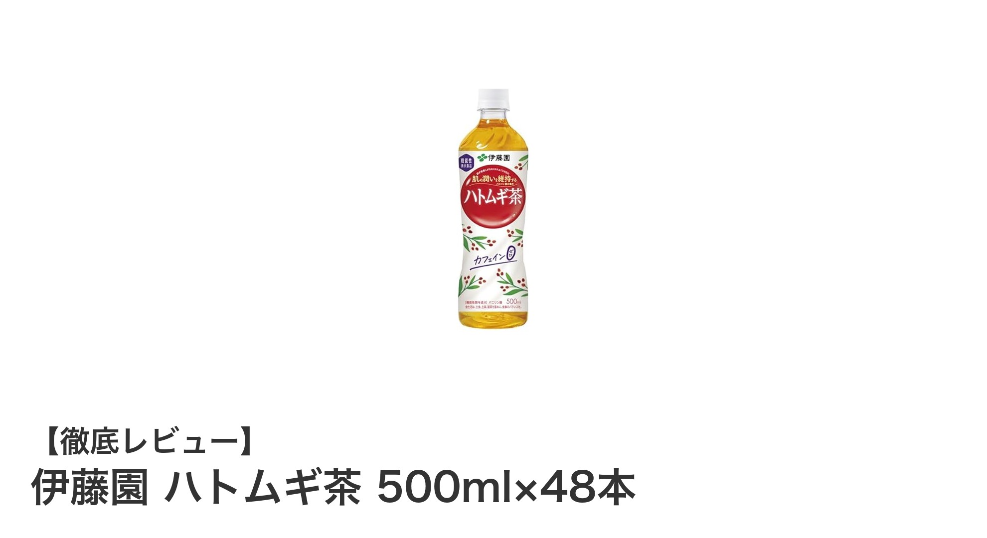 毎日の健康習慣に最適！伊藤園の無添加ハトムギ茶500ml×48本セットの魅力
