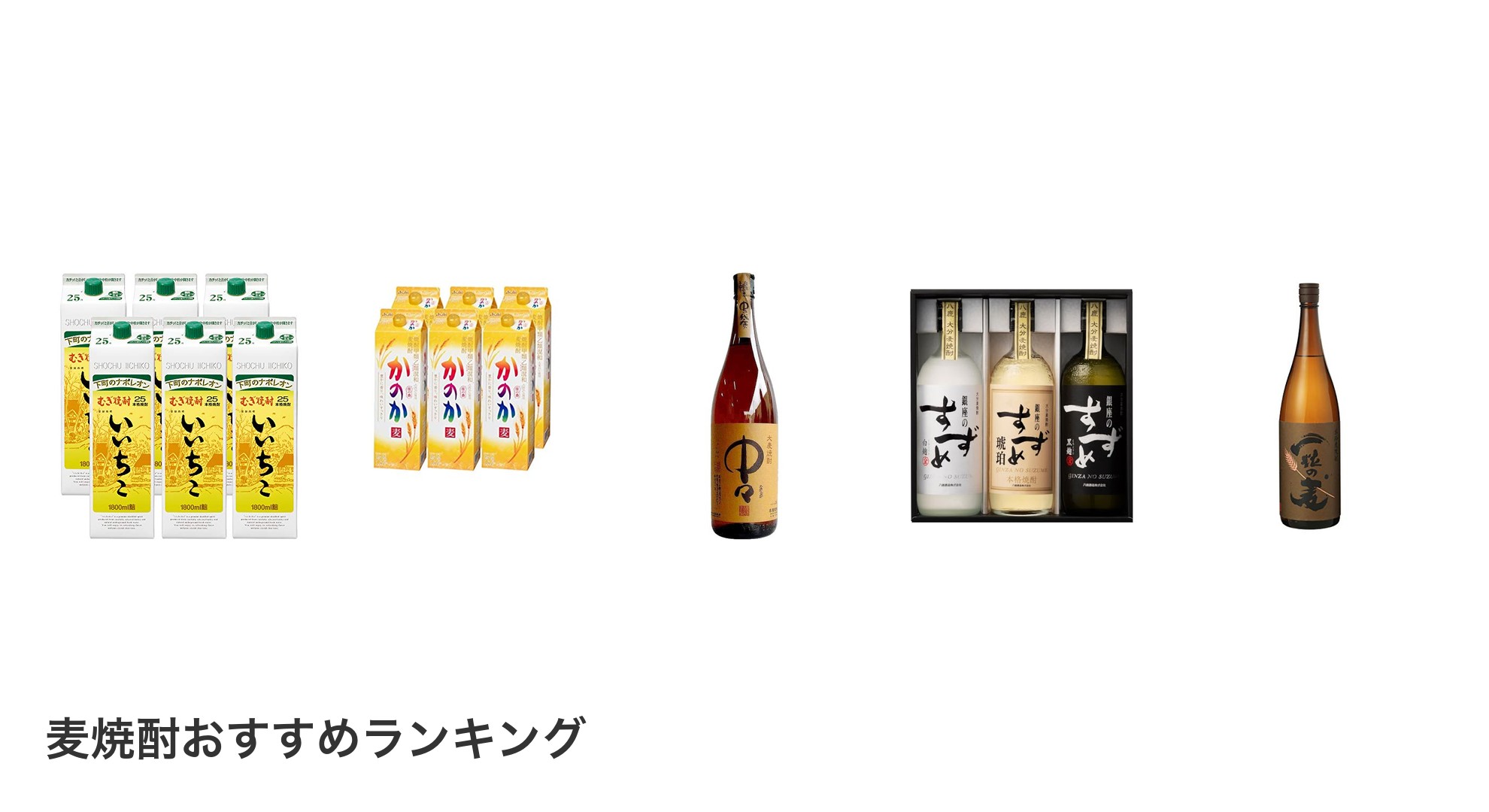 麦焼酎のおすすめランキング