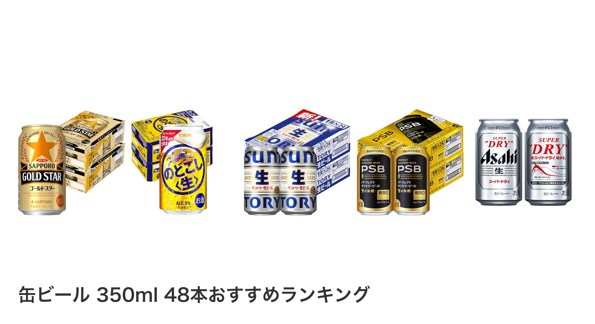 缶ビール 350ml 48本のおすすめランキング