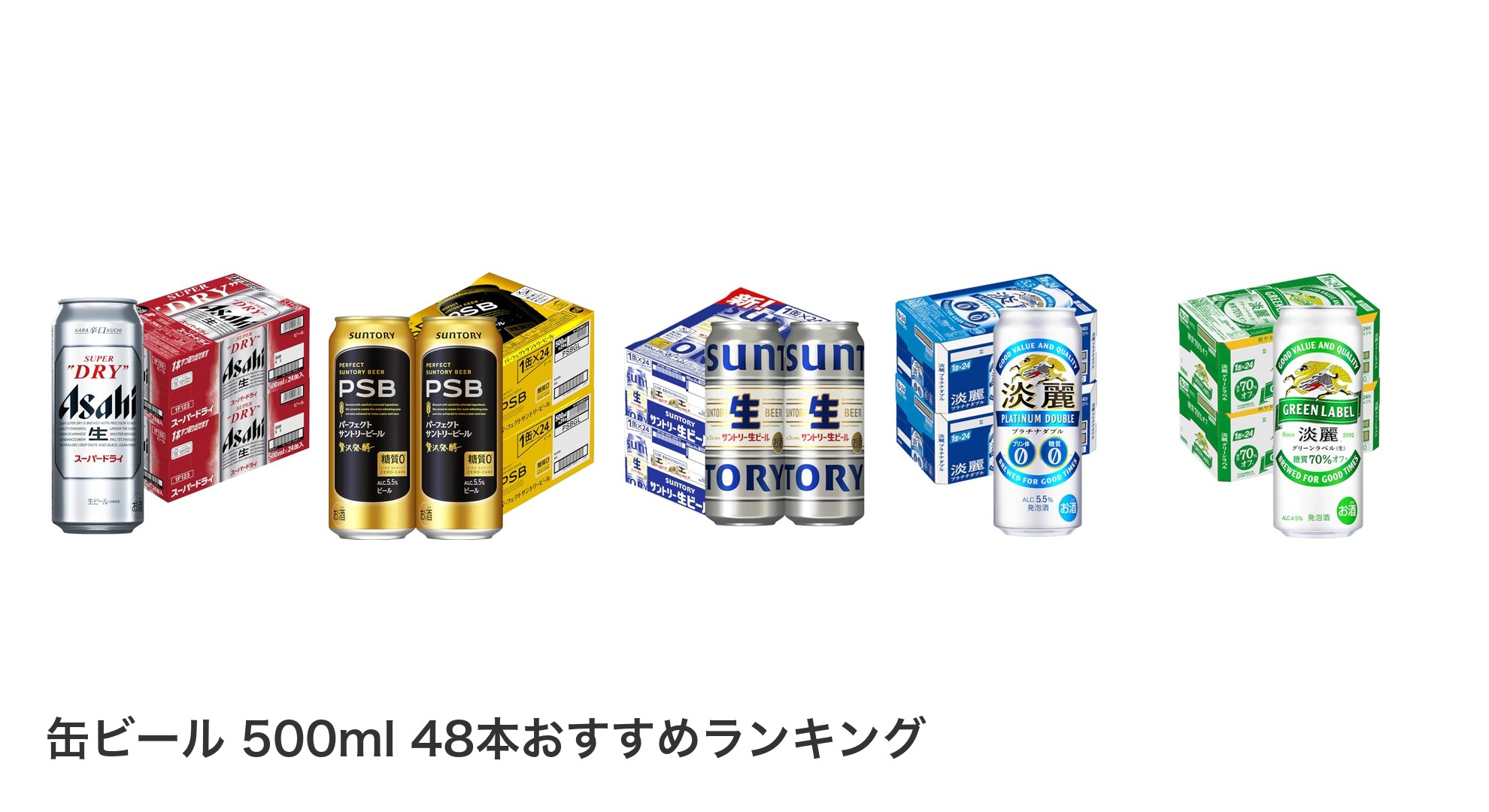 缶ビール 500ml 48本のおすすめランキング