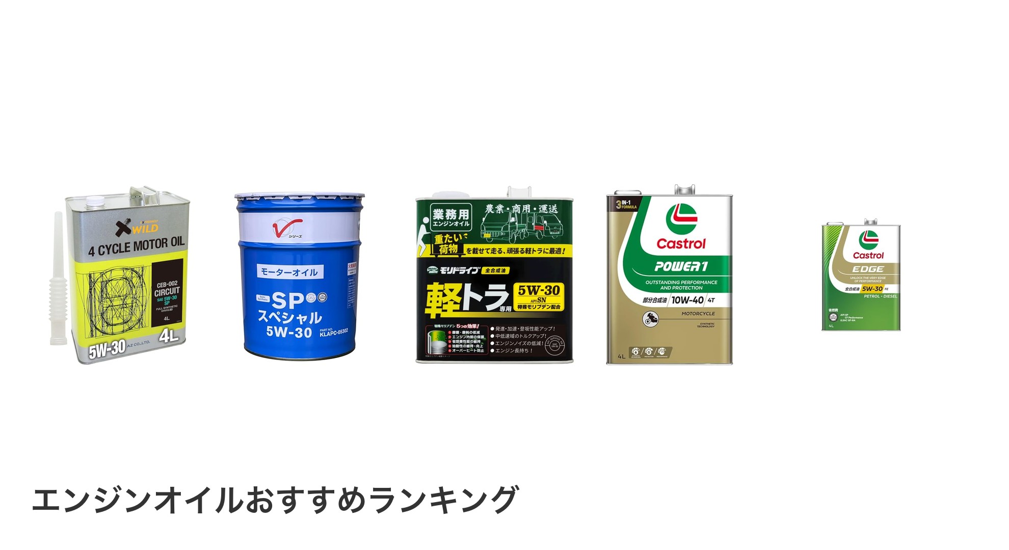 エンジンオイルのおすすめランキング