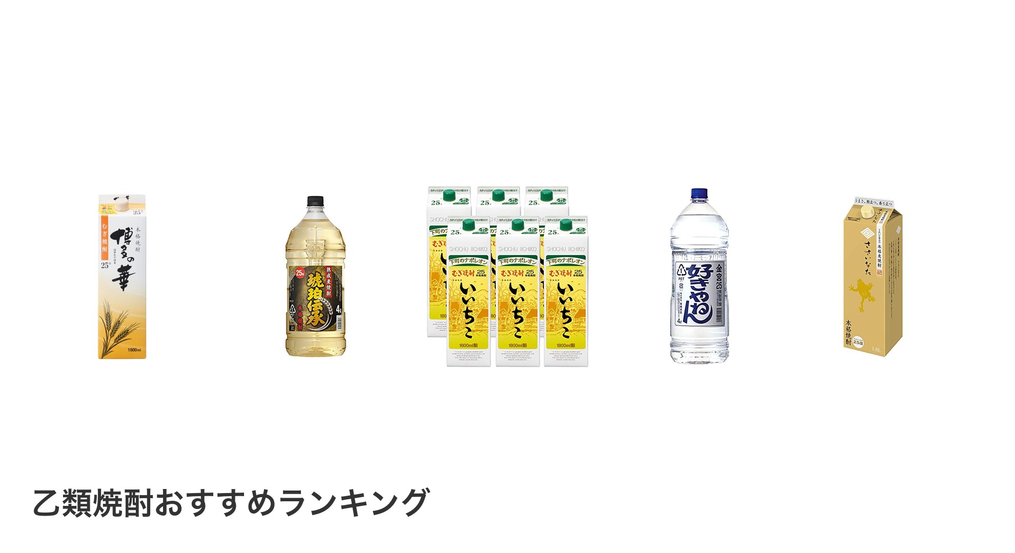 乙類焼酎のおすすめランキング