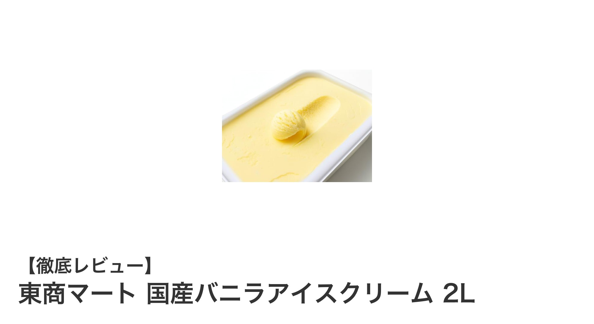 業務用にも最適！熊本県産の東商マート国産バニラアイスクリーム2Lの魅力