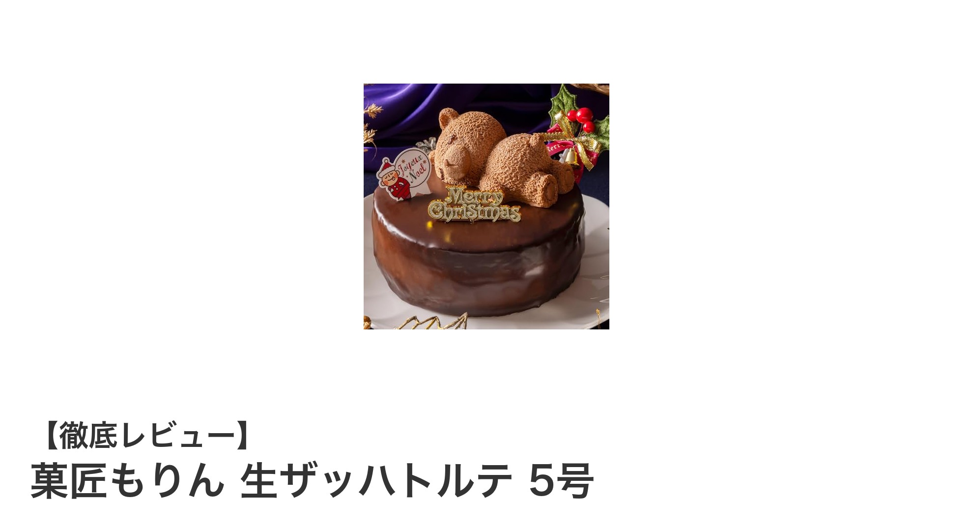 伝統と贅沢が融合した至高の味わい！菓匠もりんの生ザッハトルテ 5号