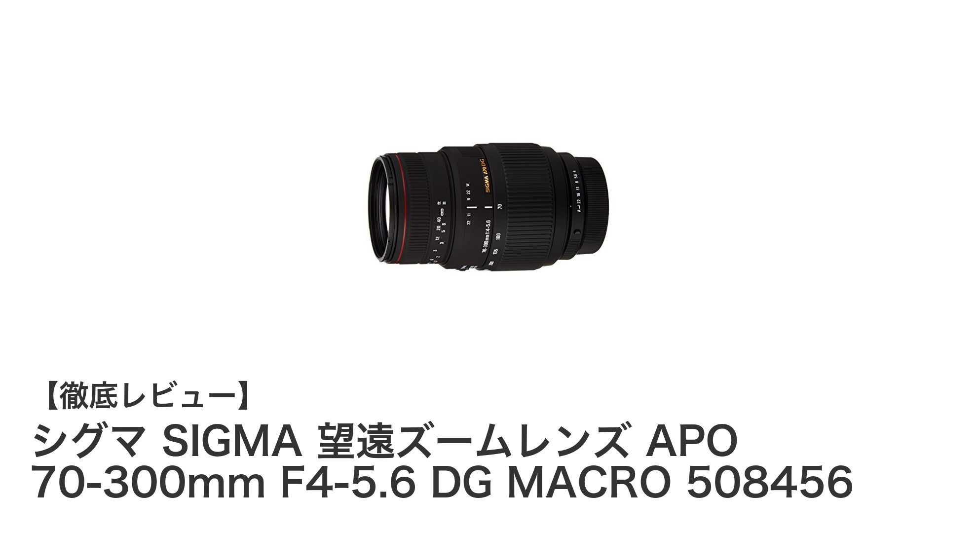 シグマ SIGMA 70-300mm F4-5.6 DG MACRO：ペンタックス用望遠ズームレンズの決定版