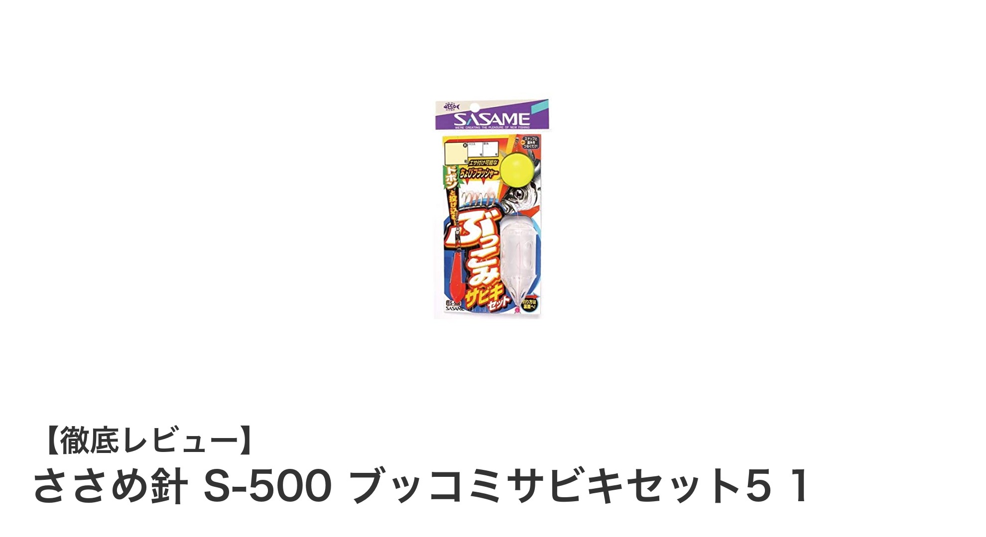初心者にもおすすめ！ささめ針 S-500 ブッコミサビキセット5 1で手軽にサビキ釣りを楽しもう