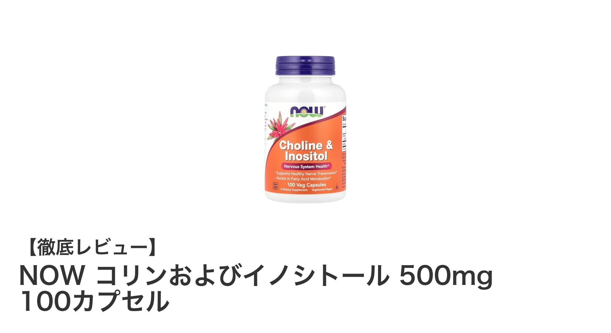 NOWのコリン&イノシトール500mgで毎日の健康をサポート!バランス良く補給できる100カプセル入りサプリ