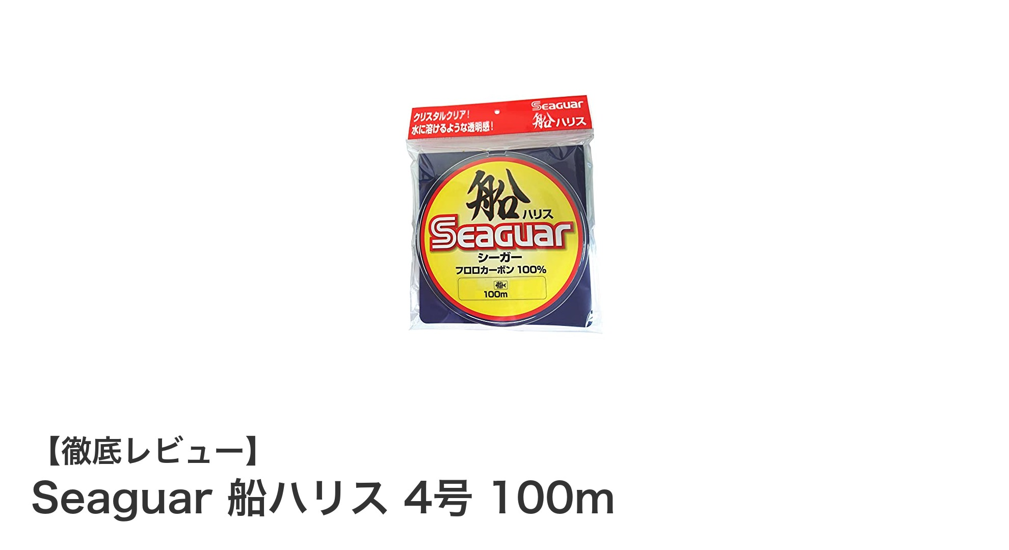 耐摩耗性抜群!Seaguar 船ハリス 4号 100mで釣りの強さを実感しよう