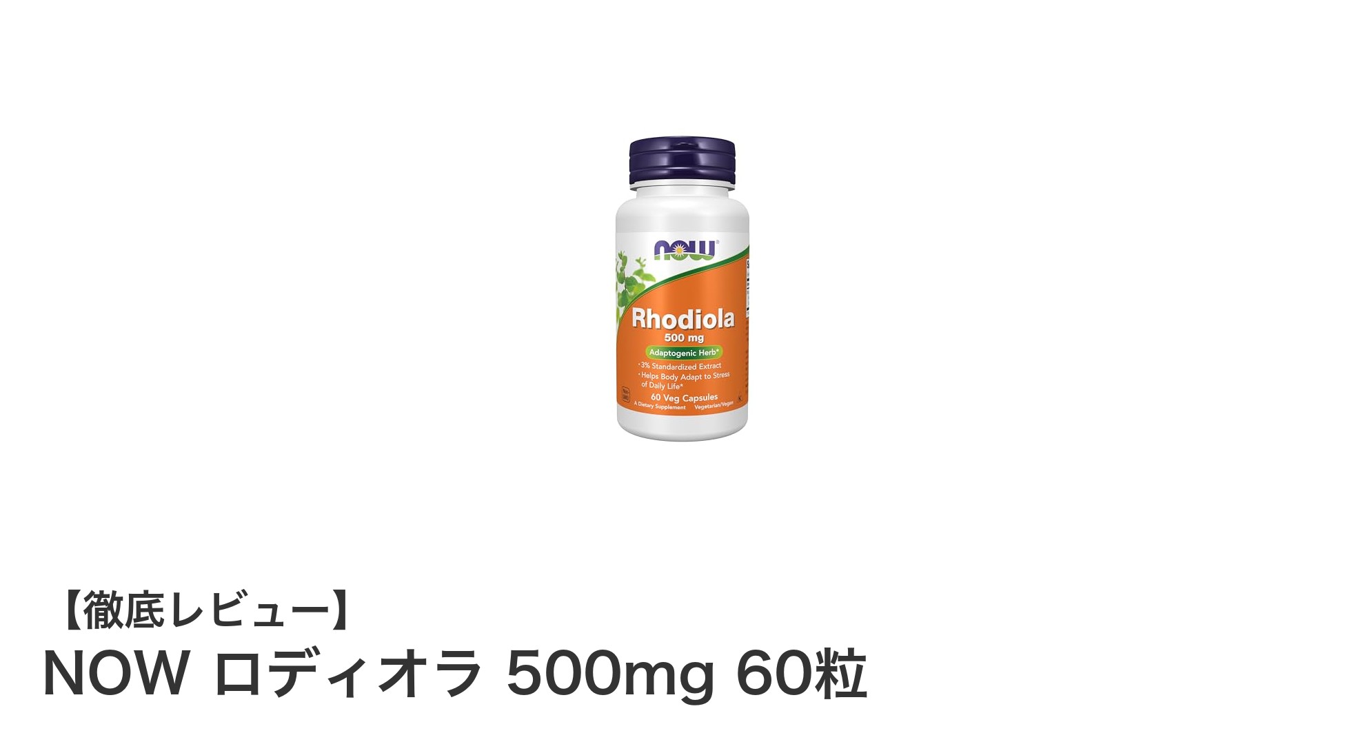 高濃度ロディオラで毎日をサポート！NOW ロディオラ 500mg 60粒の魅力とは？