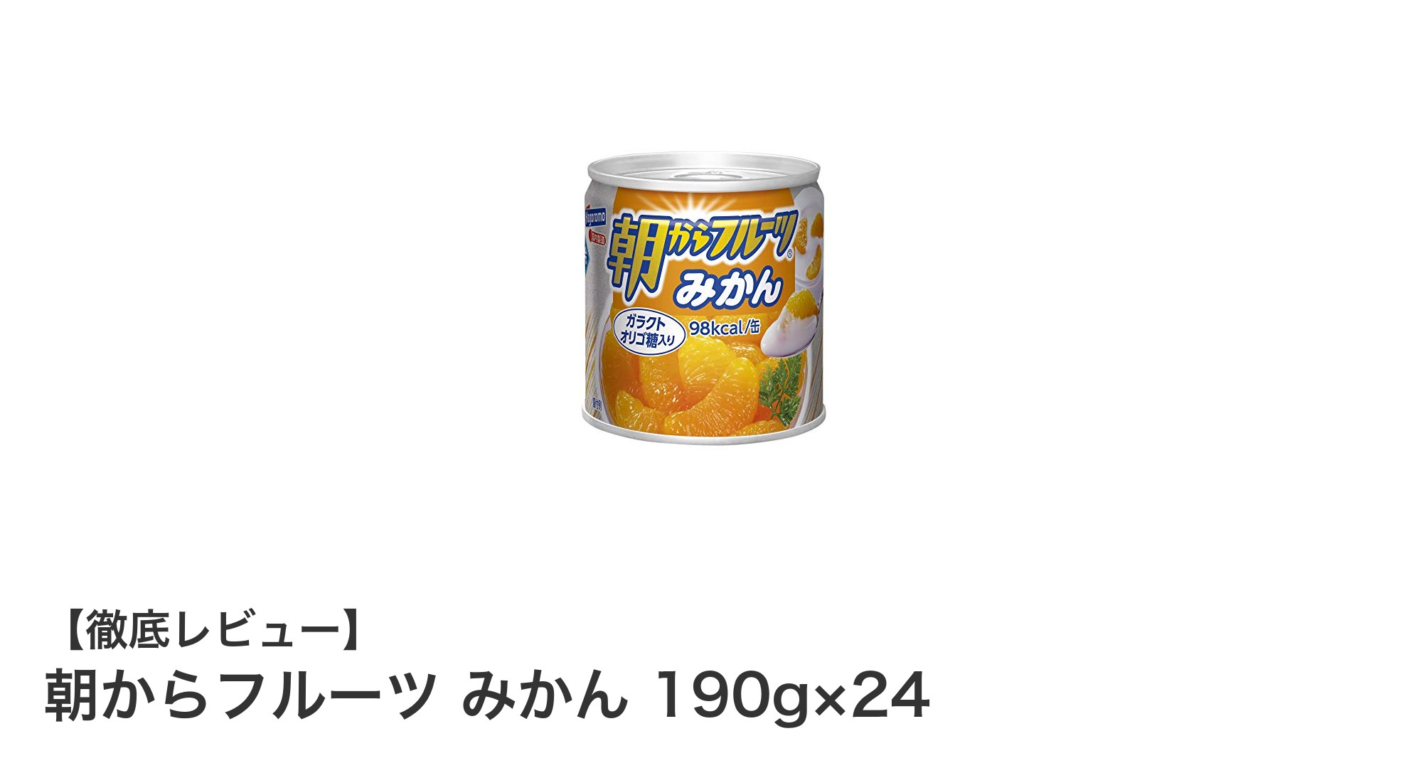 手軽に健康習慣！朝からフルーツ みかん190g×24缶の魅力とは？