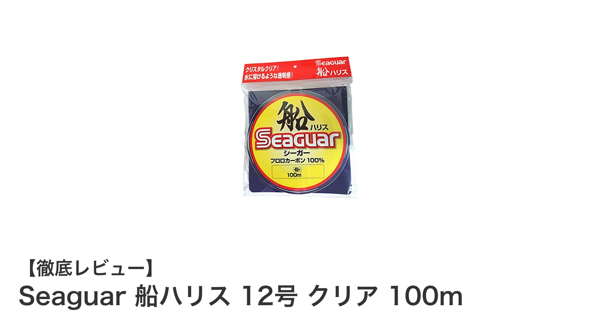 船釣りに最適！耐摩耗性抜群のSeaguar船ハリス12号クリア100mレビュー
