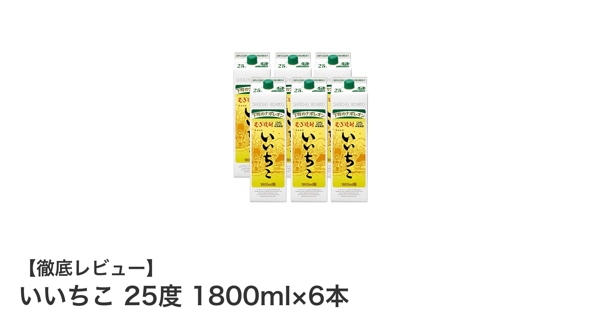 大分県産いいちこ焼酎25度 1800ml×6本セットで毎日の晩酌をもっと豊かに!