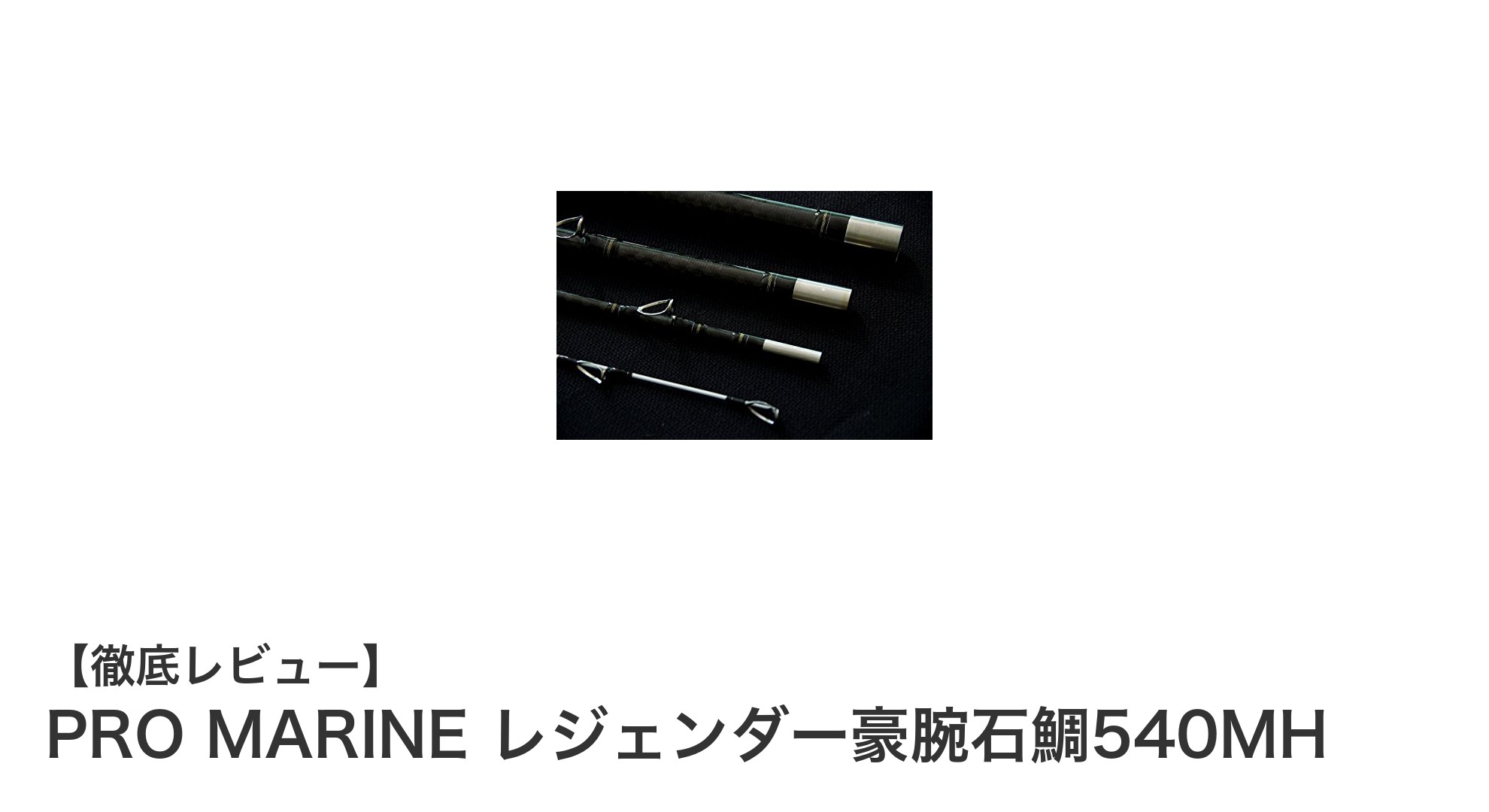 圧倒的な強さと軽さを誇るPRO MARINE レジェンダー豪腕石鯛540MHの魅力とは？