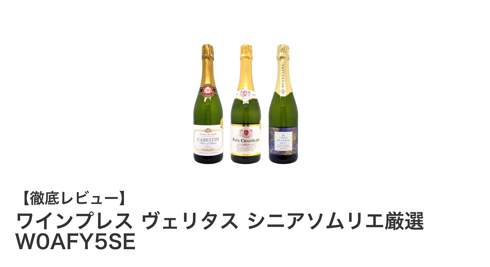 爽快な辛口スパークリングを楽しむ!ワインプレス ヴェリタス シニアソムリエ厳選セット