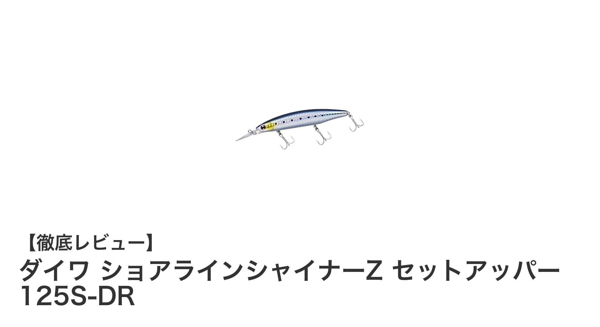 ダイワ ショアラインシャイナーZ セットアッパー 125S-DRで狙う！リアルなアクションが魅力の高性能ルアー